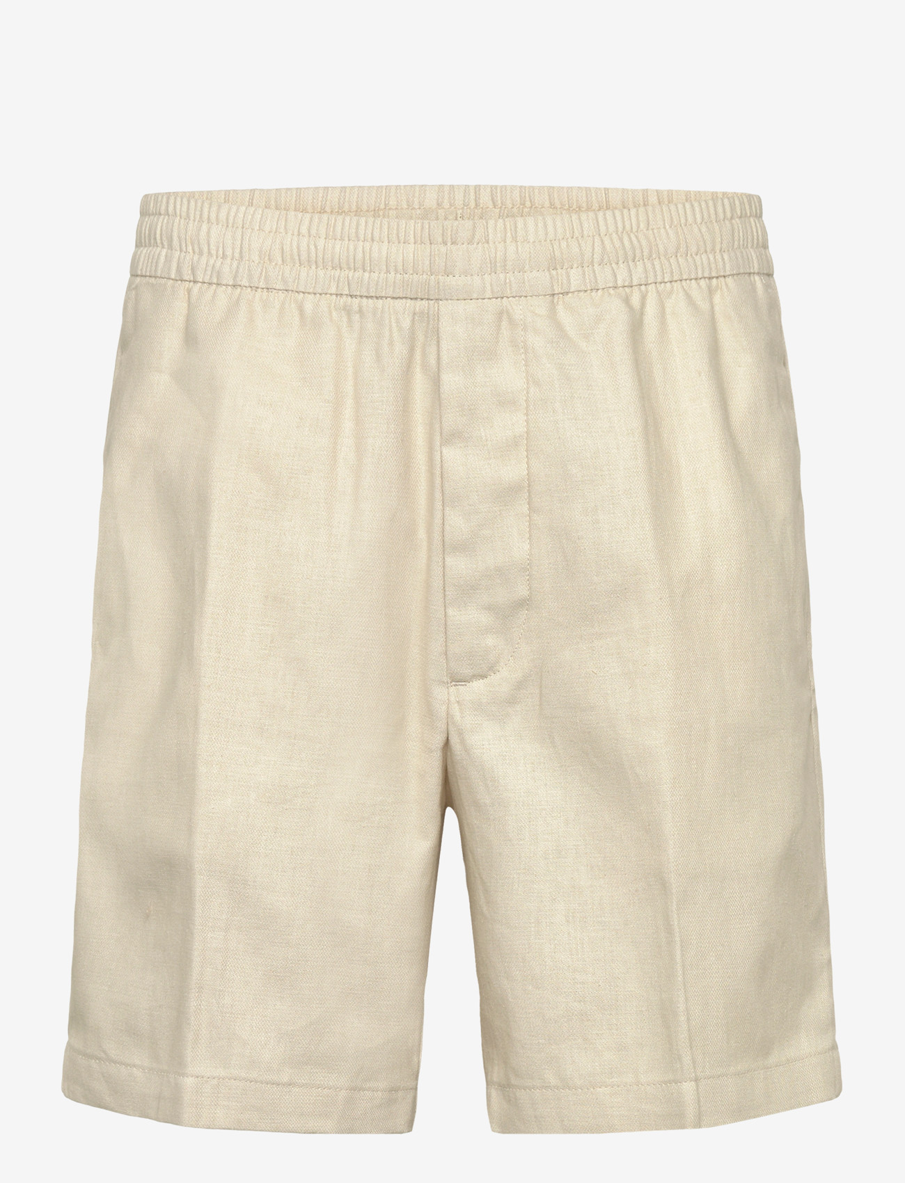 Calvin Klein - STRAIGHT LINEN 7" PULL ON SHORT - hørshorts - oatmeal - 0