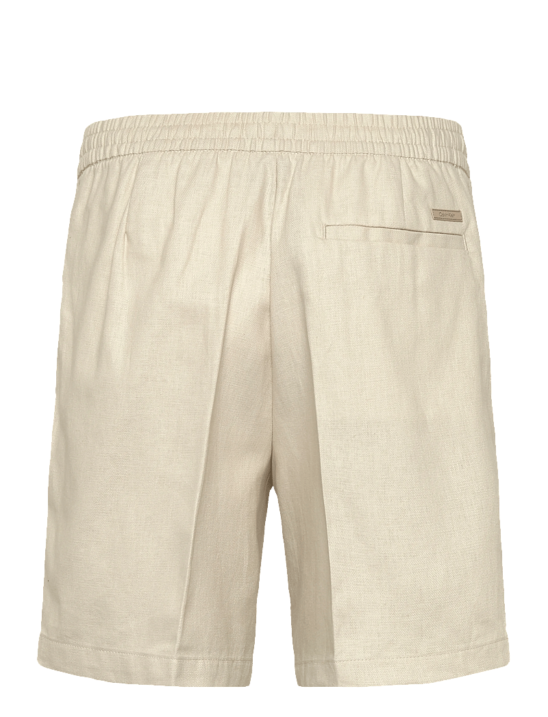 Calvin Klein - STRAIGHT LINEN 7" PULL ON SHORT - hørshorts - oatmeal - 1