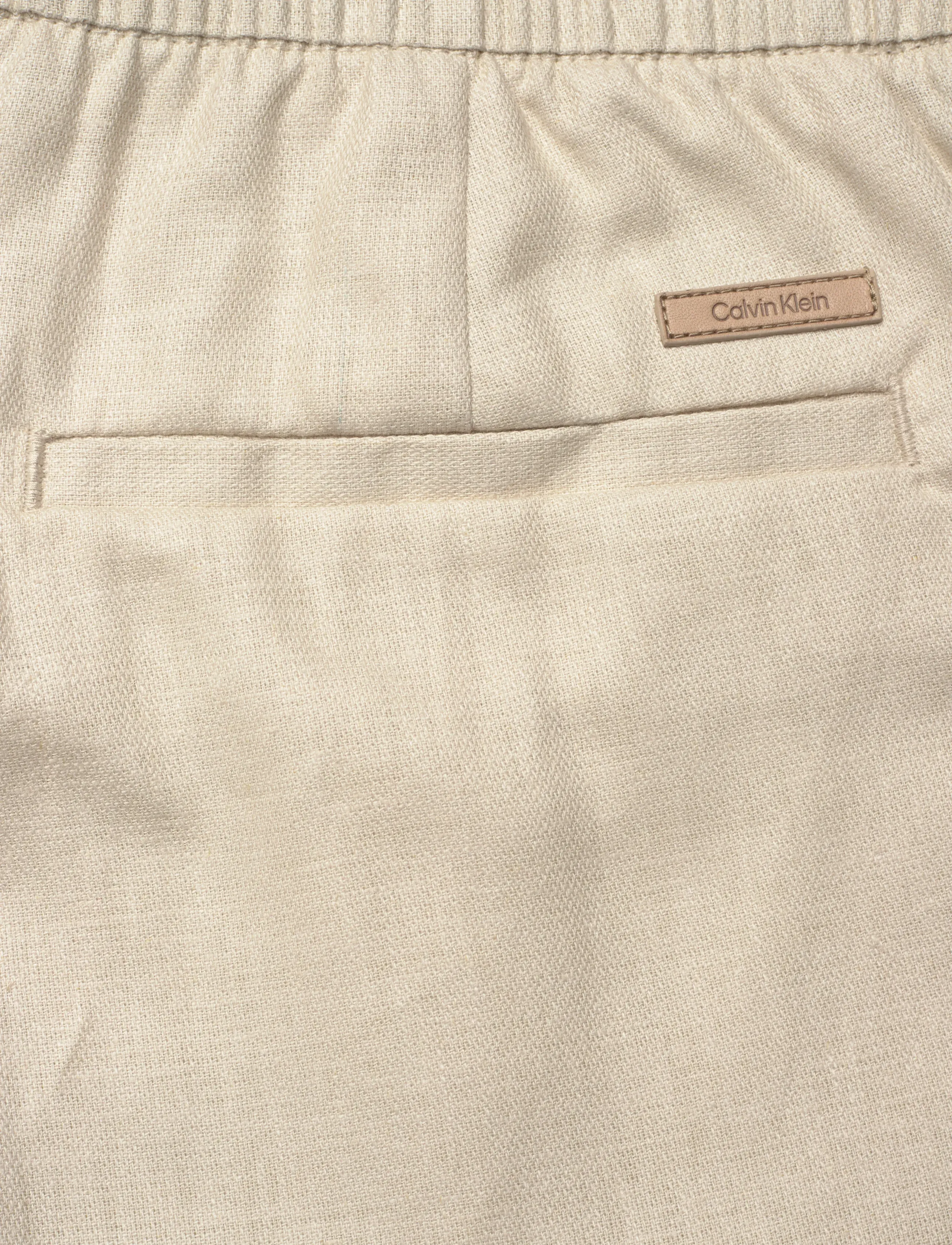 Calvin Klein - STRAIGHT LINEN 7" PULL ON SHORT - shoppa efter tillfälle - oatmeal - 4