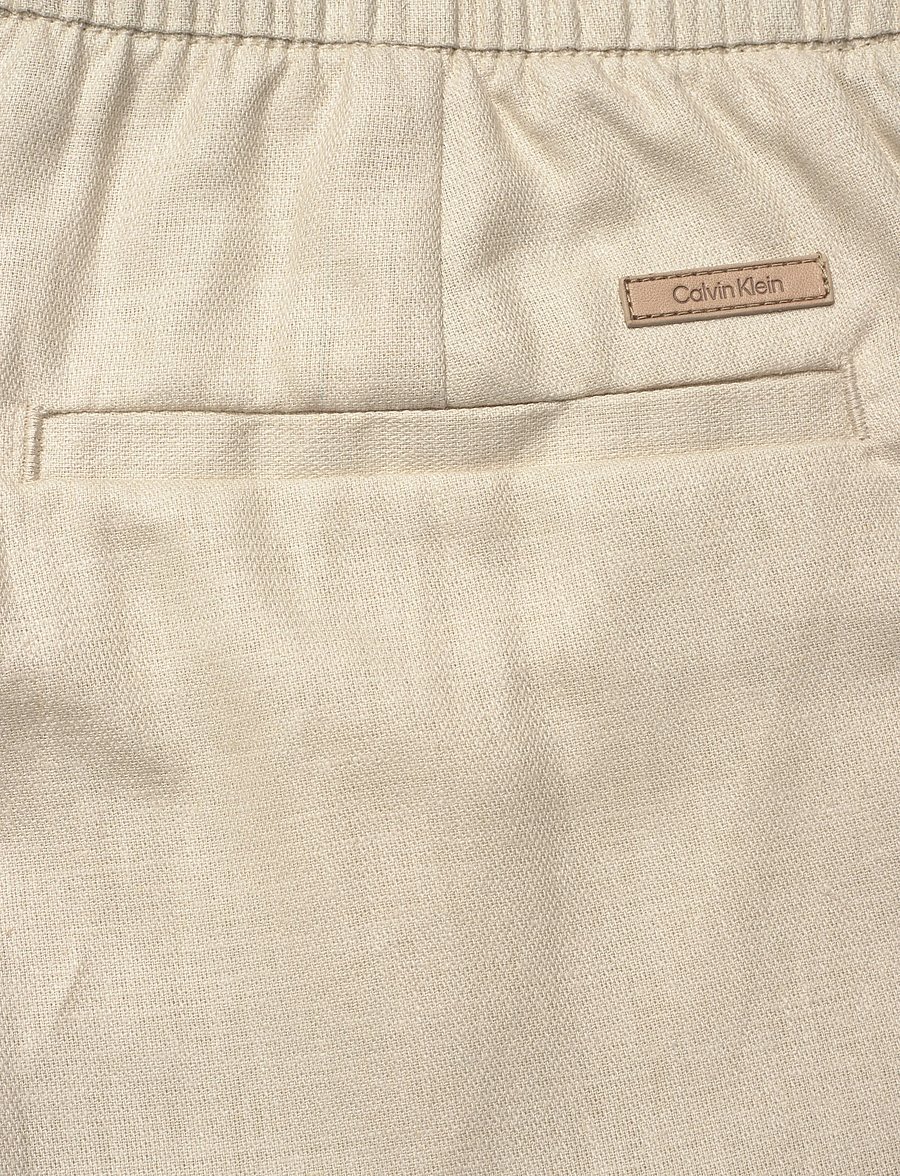 Calvin Klein - STRAIGHT LINEN 7" PULL ON SHORT - shoppa efter tillfälle - oatmeal - 4