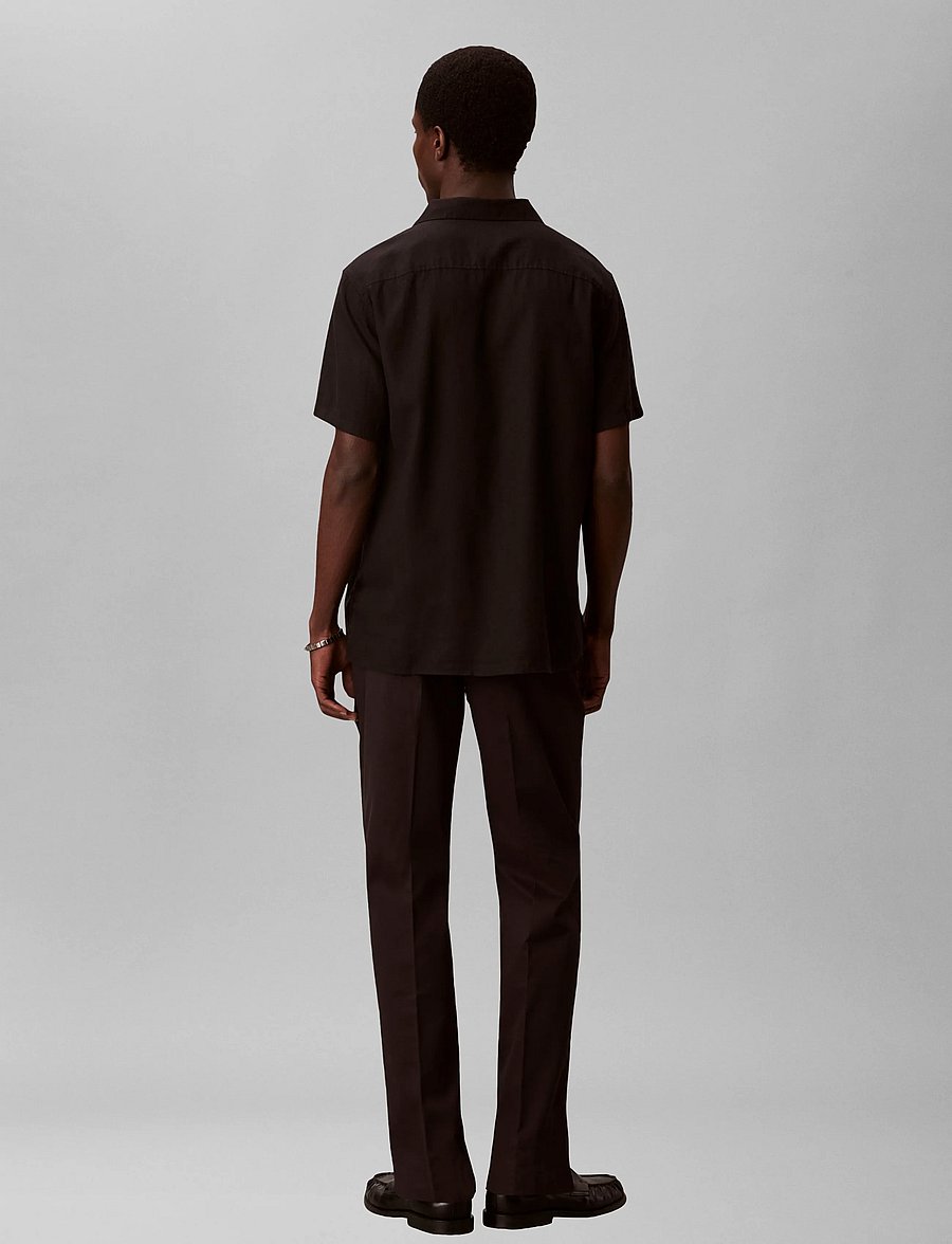 Calvin Klein - STRAIGHT PLEATED SATEEN CHINO - black - 2