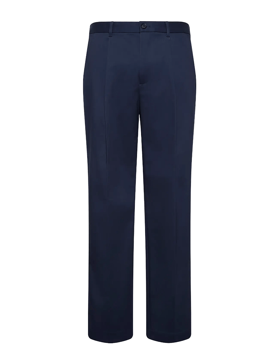 Calvin Klein - STRAIGHT PLEATED SATEEN CHINO - chinos - dark sapphire - 1