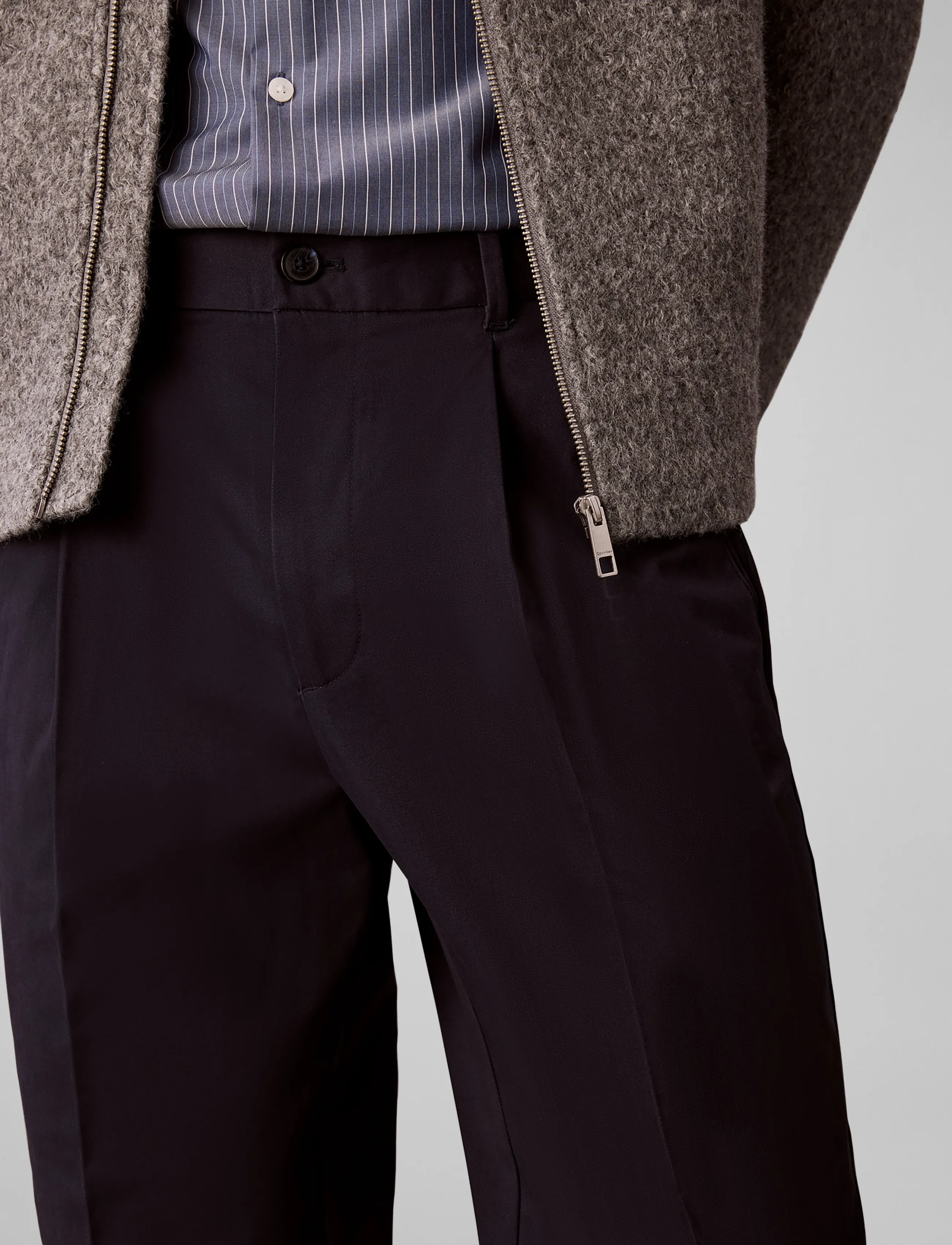 Calvin Klein - STRAIGHT PLEATED SATEEN CHINO - chinos - dark sapphire - 5