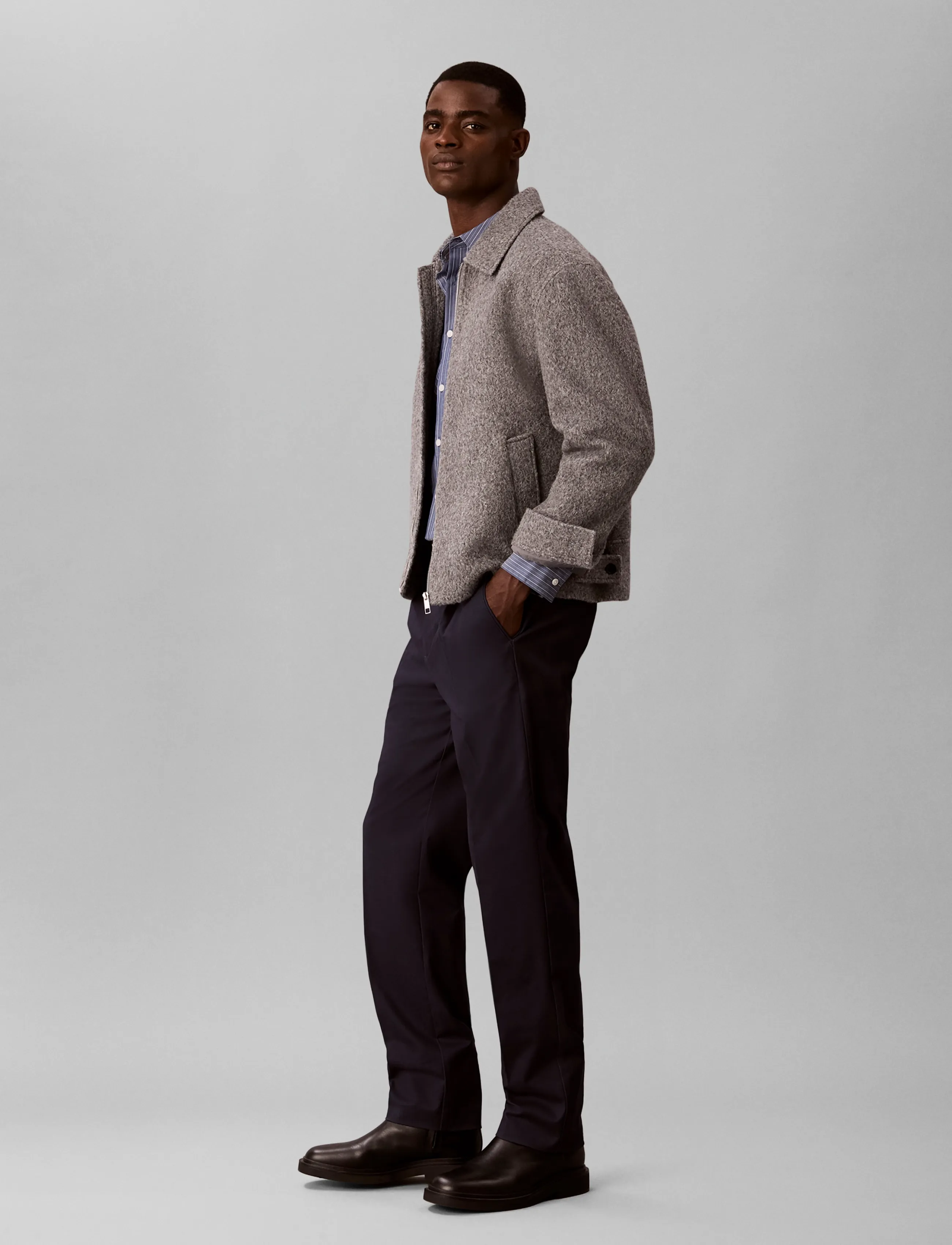 Calvin Klein Straight Pleated Sateen Chino chinos herr – bild 6