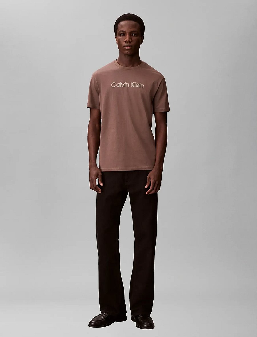 Calvin Klein - 30S EU WHOLESALE SPORTSWEAR GRAP - kurzärmelige t-shirts - warm oak - 0