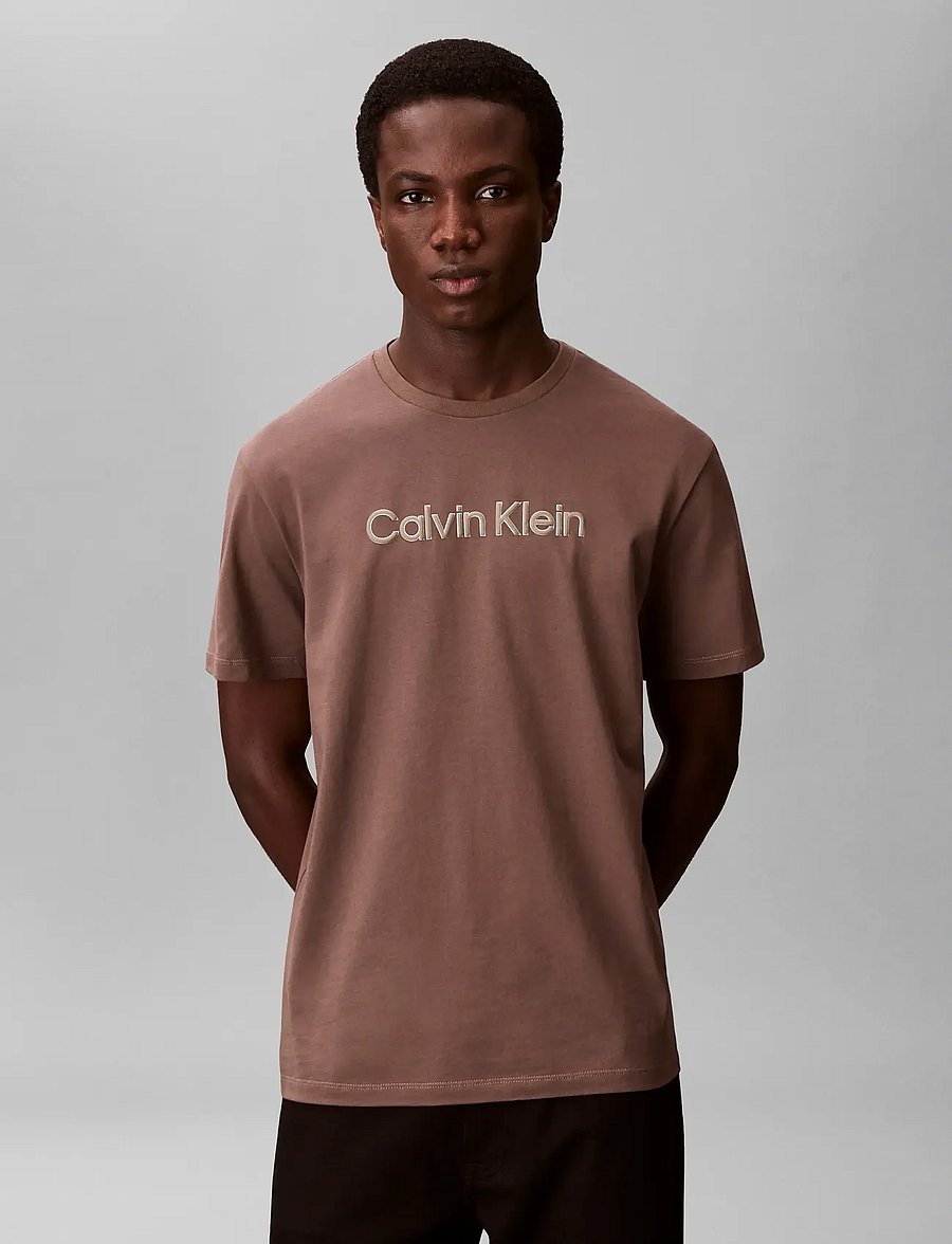 Calvin Klein - 30S EU WHOLESALE SPORTSWEAR GRAP - kurzärmelige t-shirts - warm oak - 3