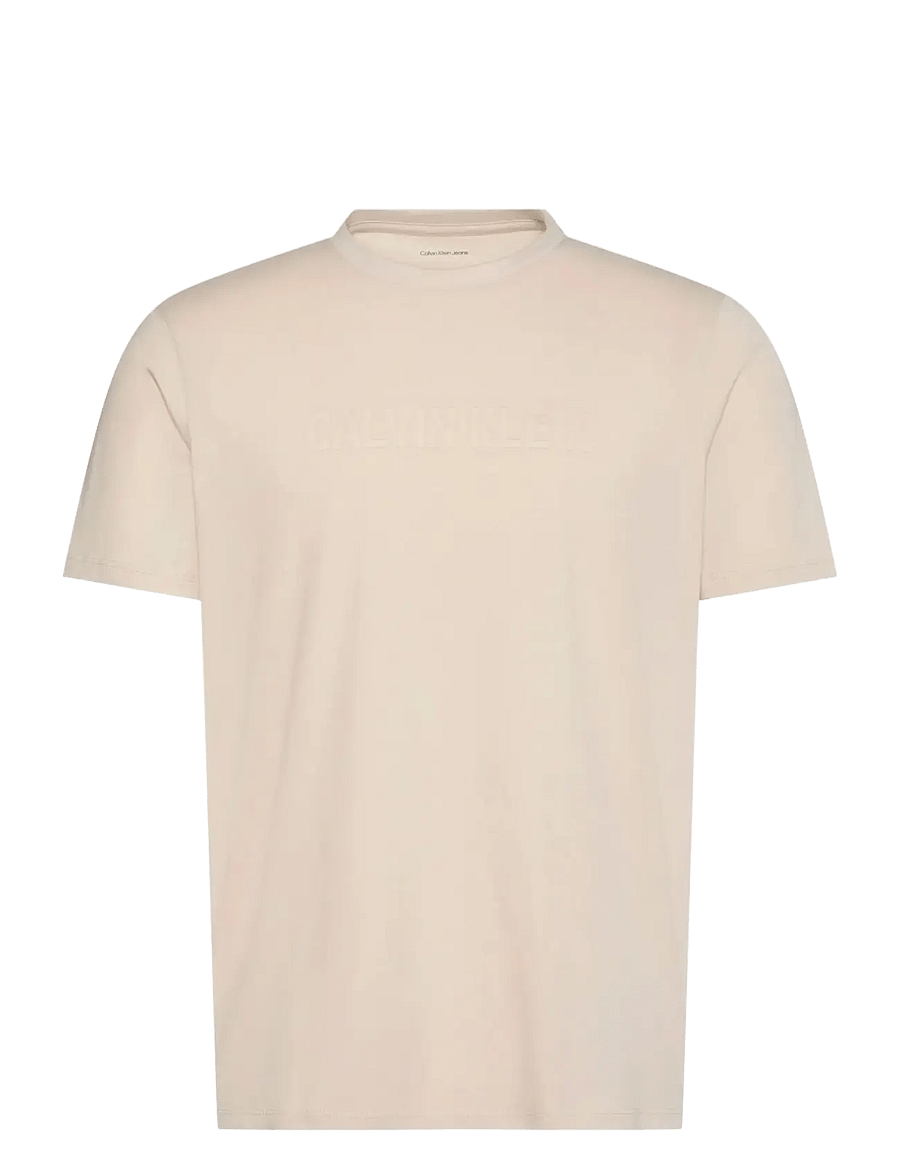 Calvin Klein - 30S EU WHOLESALE SPORTSWEAR GRAP - kurzärmelige t-shirts - oatmeal - 1