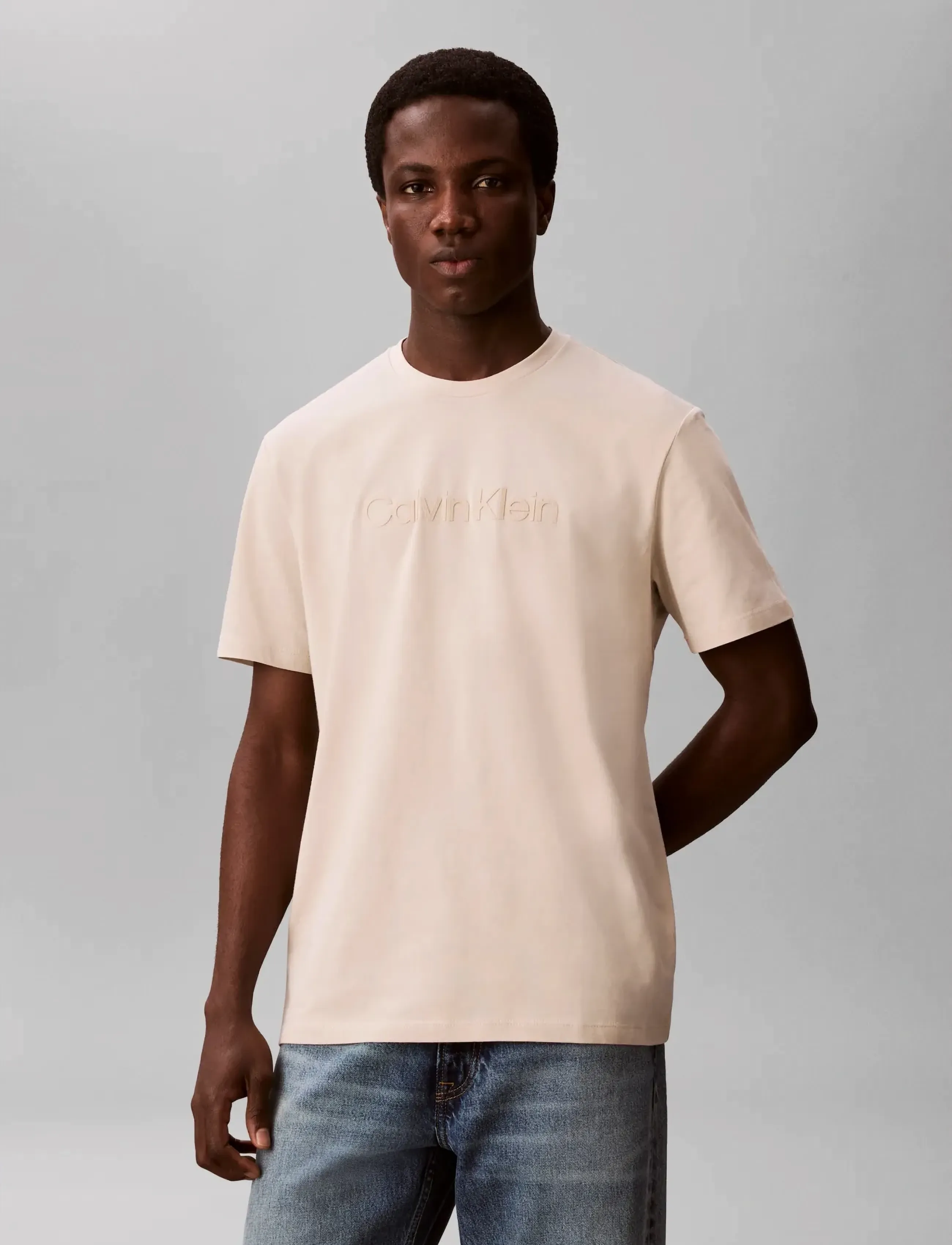 Calvin Klein - 30S EU WHOLESALE SPORTSWEAR GRAP - kortærmede t-shirts - oatmeal - 3