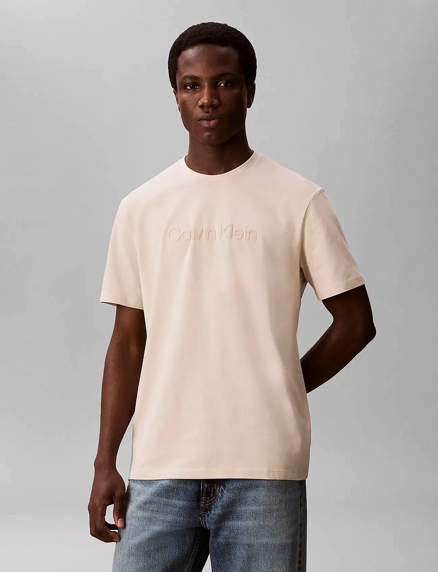 Calvin Klein - 30S EU WHOLESALE SPORTSWEAR GRAP - kurzärmelige t-shirts - oatmeal - 3
