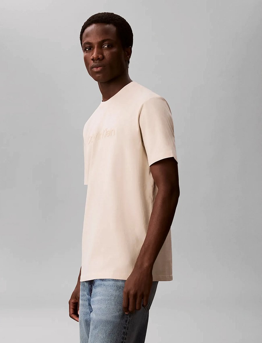 Calvin Klein - 30S EU WHOLESALE SPORTSWEAR GRAP - kurzärmelige t-shirts - oatmeal - 4