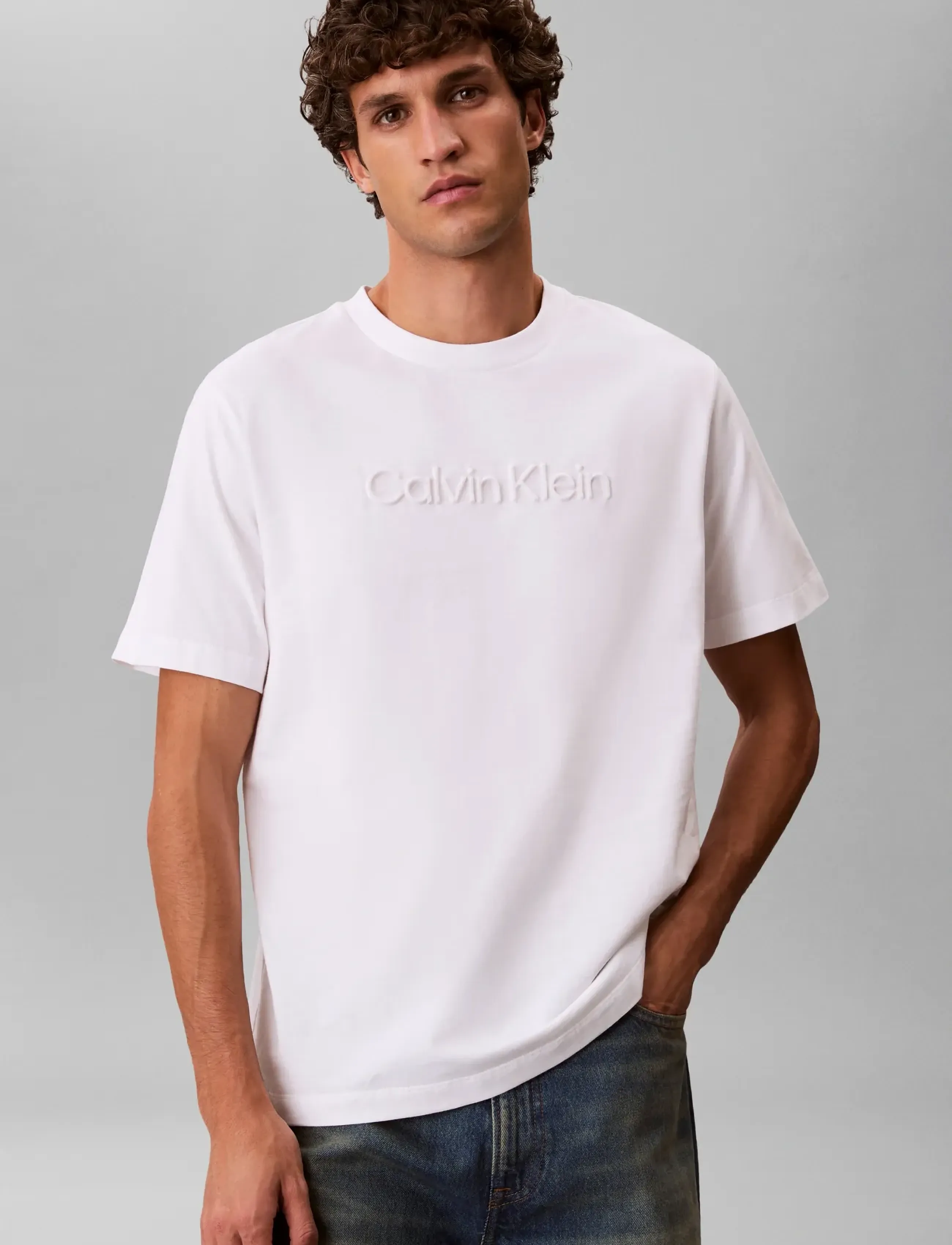 Calvin Klein - 20S EU WHOLESALE SPORTSWEAR GRAP - kortærmede t-shirts - bright white - 4