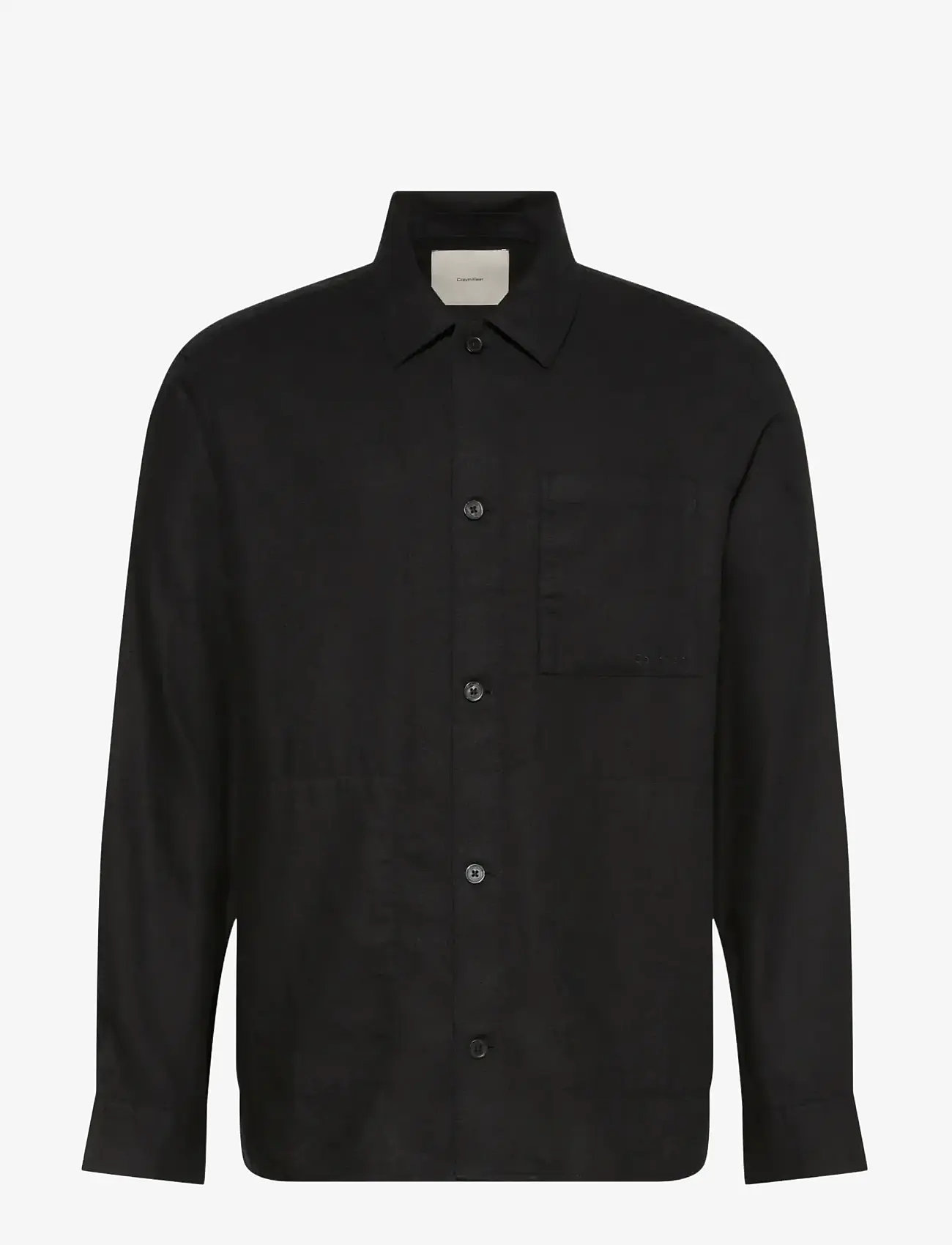 Calvin Klein - LS LINEN EASY OVERSHIRT - shop efter anledning - black - 1