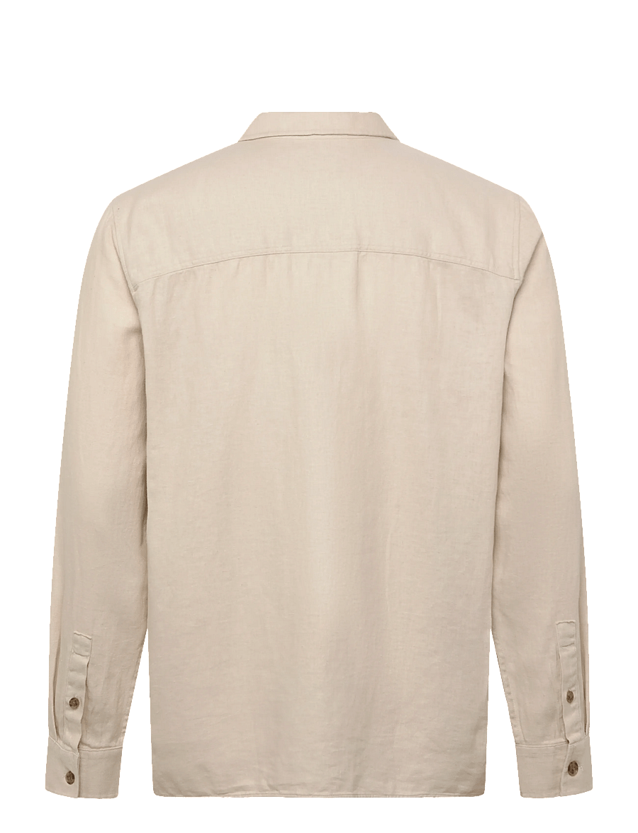 Calvin Klein - LS LINEN EASY OVERSHIRT - shop by occasion - oatmeal - 1