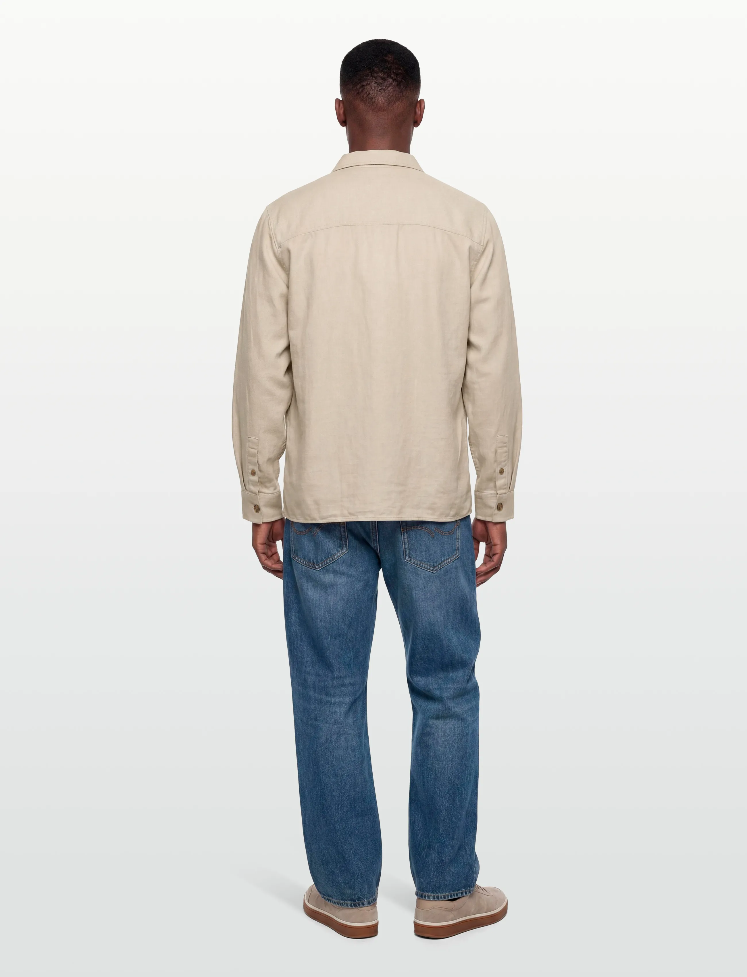 Calvin Klein - LS LINEN EASY OVERSHIRT - shop efter anledning - oatmeal - 4