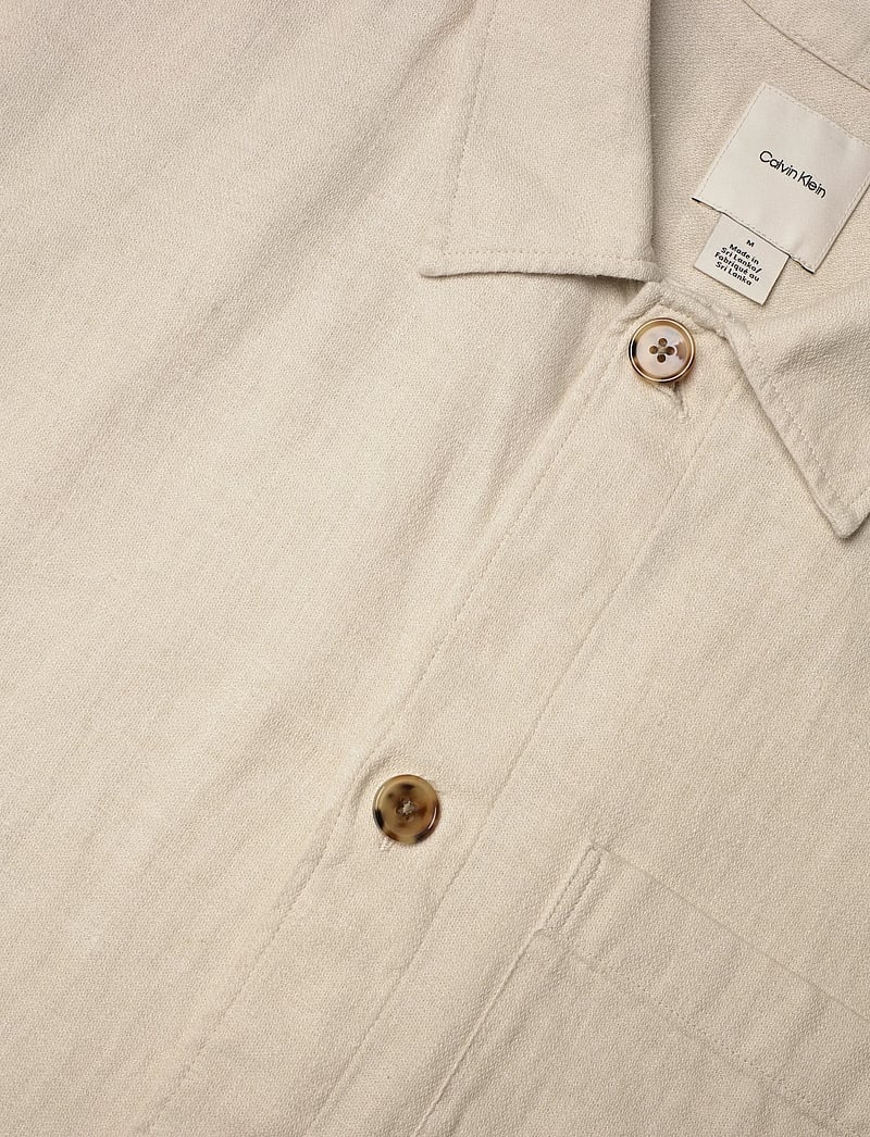 Calvin Klein - LS LINEN EASY OVERSHIRT - osta olukorra järgi - oatmeal - 2