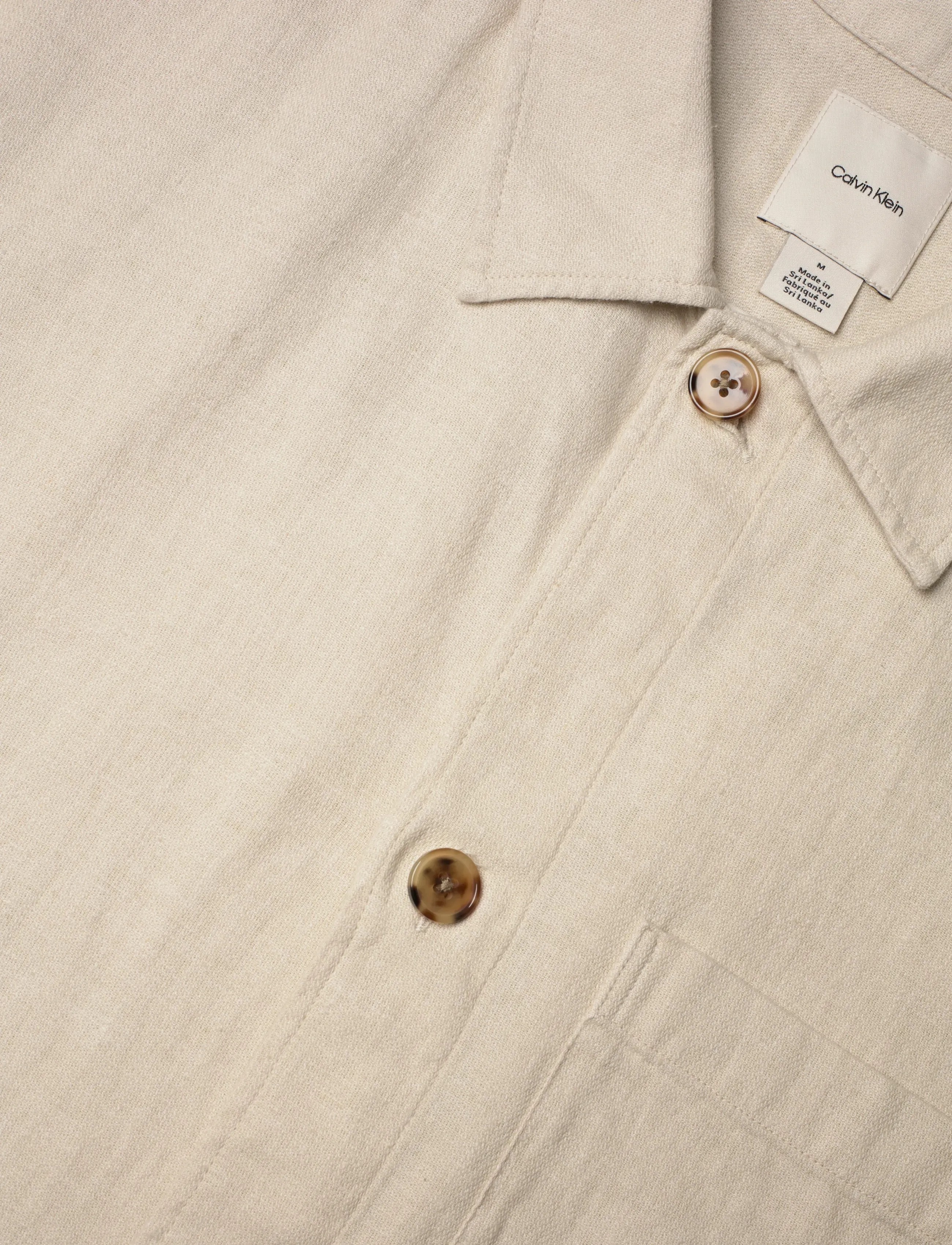 Calvin Klein - LS LINEN EASY OVERSHIRT - shop by occasion - oatmeal - 2