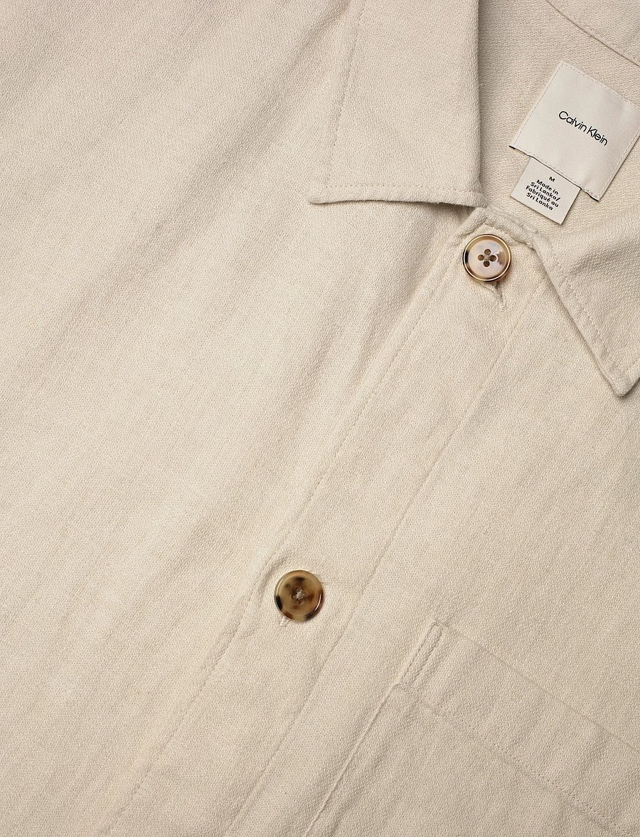 Calvin Klein - LS LINEN EASY OVERSHIRT - shop by occasion - oatmeal - 2