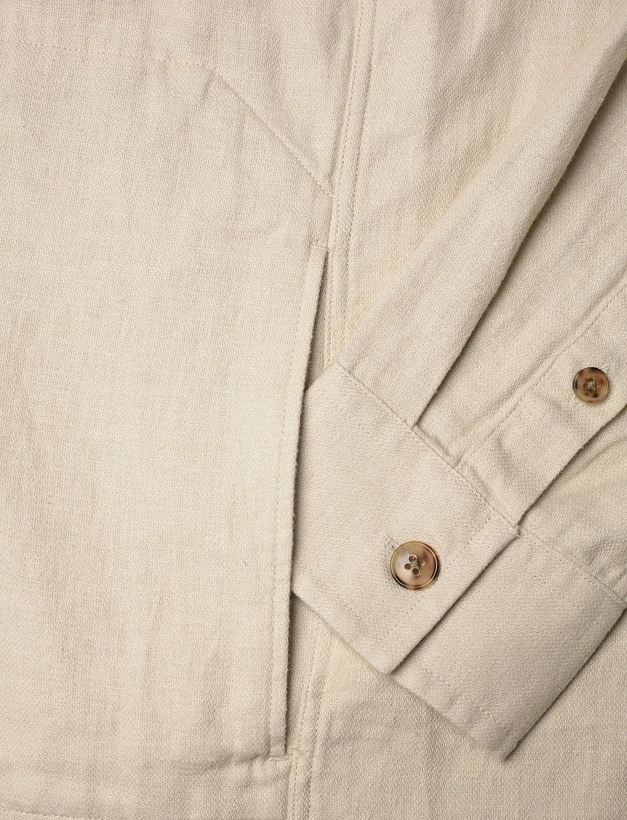 Calvin Klein - LS LINEN EASY OVERSHIRT - shop by occasion - oatmeal - 3