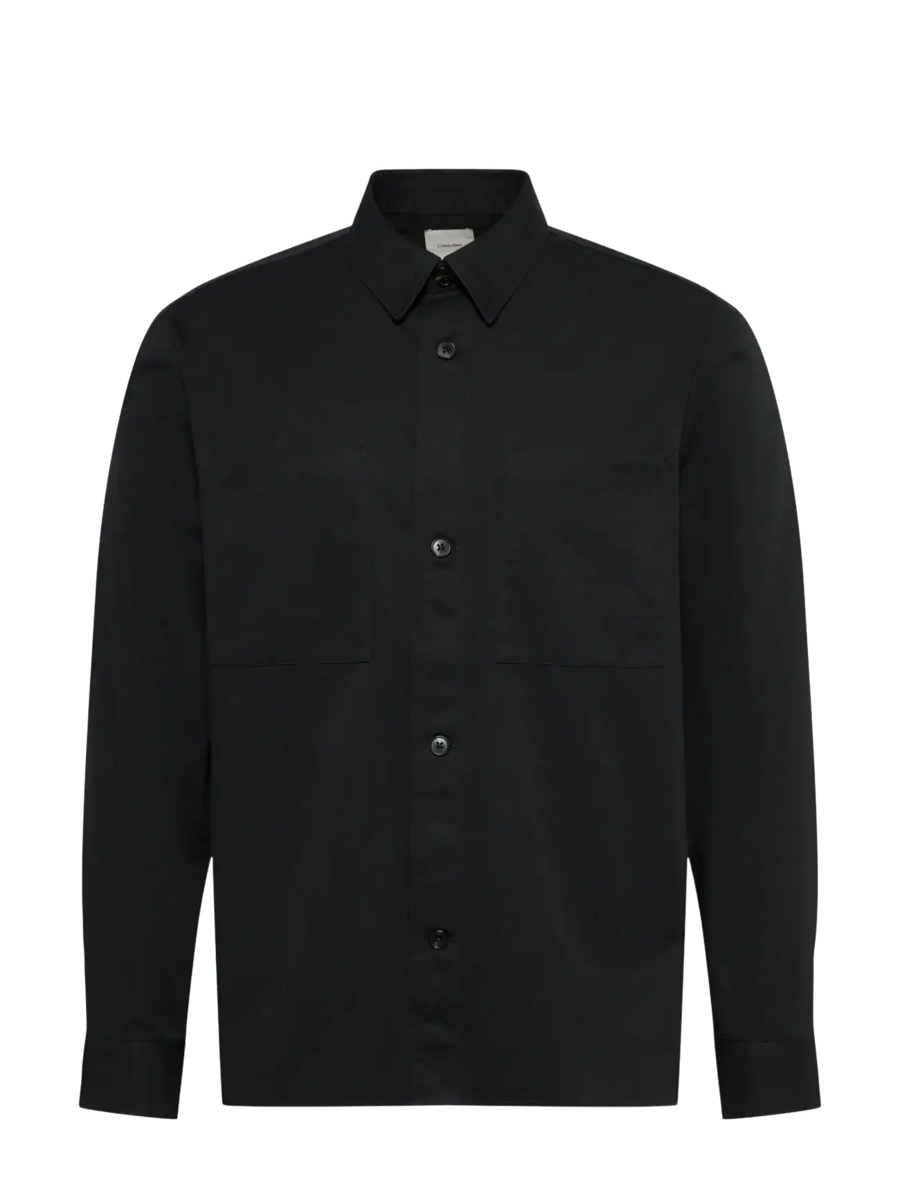 Calvin Klein LS GARMENT WASH TWILL EASY OVERS - New arrivals - BLACK / black
