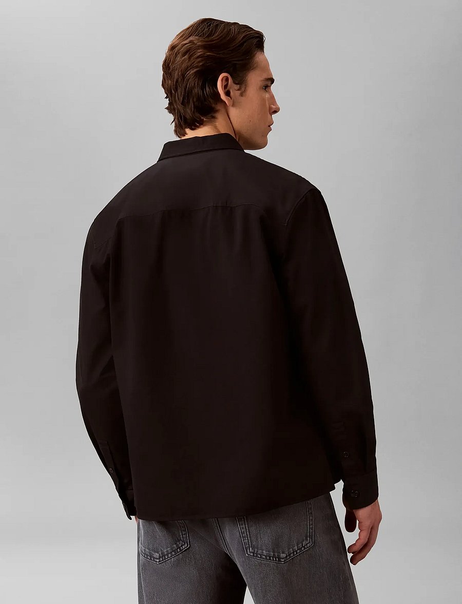 Calvin Klein - LS GARMENT WASH TWILL EASY OVERS - osta olukorra järgi - black - 2