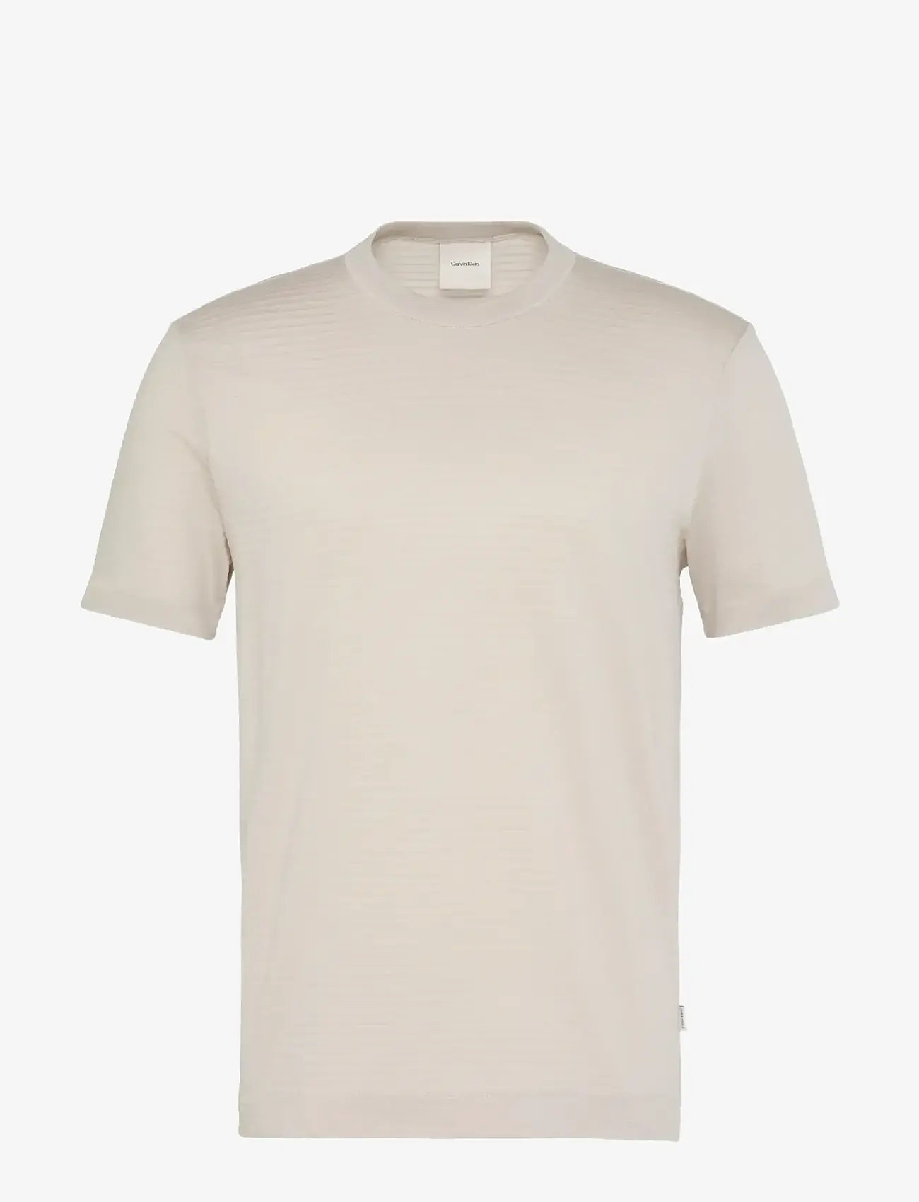 Calvin Klein - SS TEXTURED STRIPE CREWNK TEE - kortærmede t-shirts - moonstruck - 1