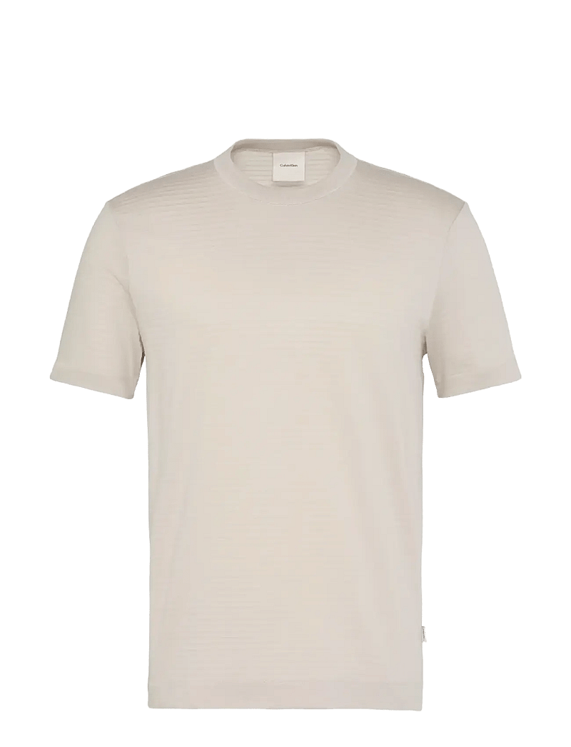 Calvin Klein - SS TEXTURED STRIPE CREWNK TEE - kortærmede t-shirts - moonstruck - 1