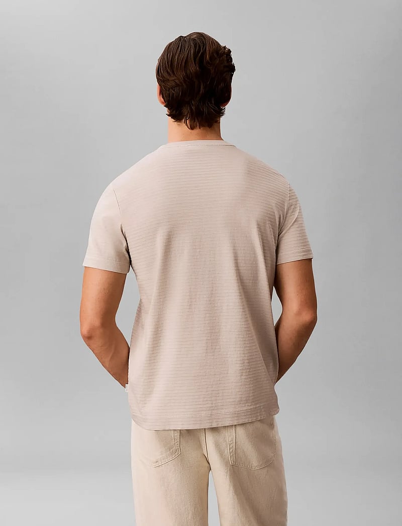 Calvin Klein - SS TEXTURED STRIPE CREWNK TEE - kortærmede t-shirts - moonstruck - 2
