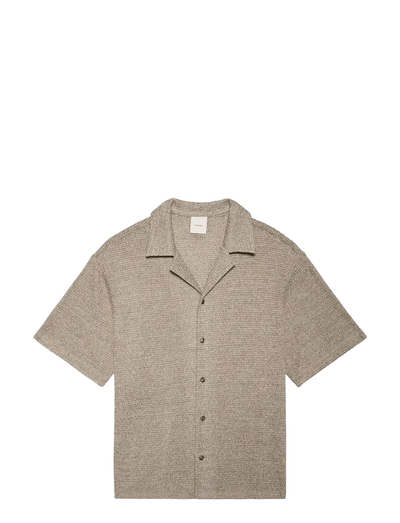 Calvin Klein | Ss Mesh Camp Collar Button Front | XL
