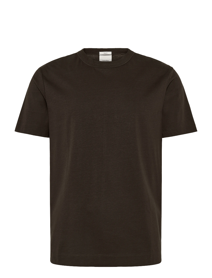 Calvin Klein - SS LINEN BLEND CREWNK TEE - kurzärmelig - dark coffee - 1