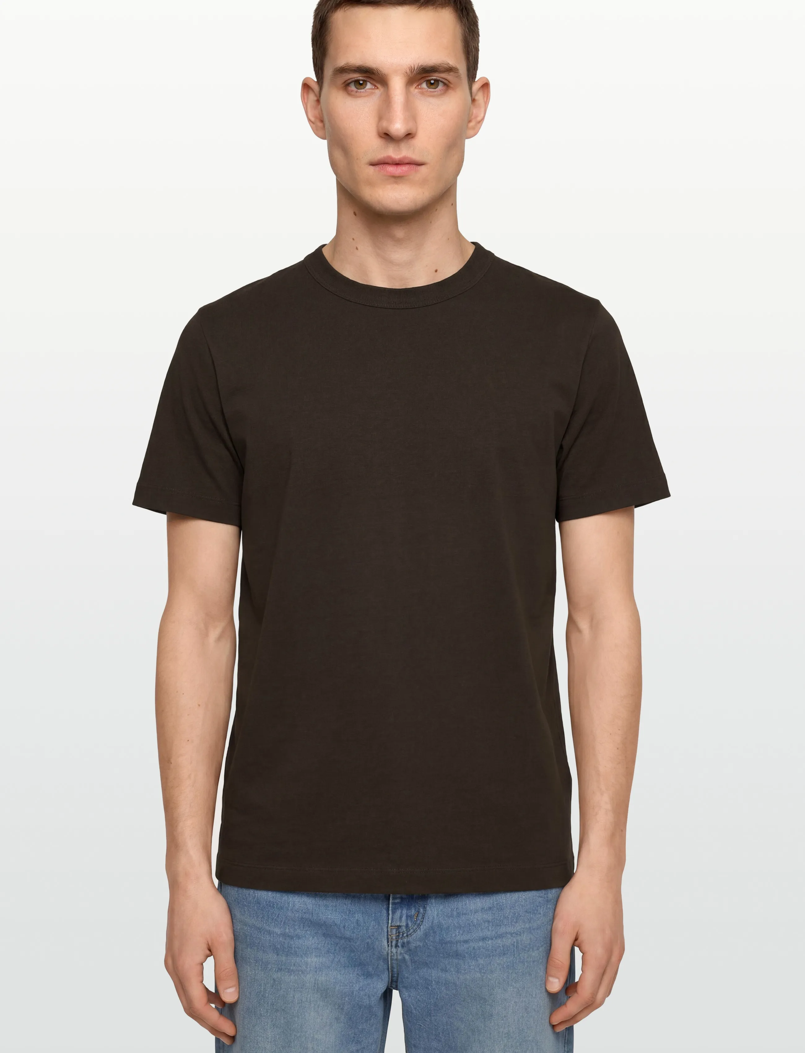 Calvin Klein - SS LINEN BLEND CREWNK TEE - kurzärmelig - dark coffee - 3
