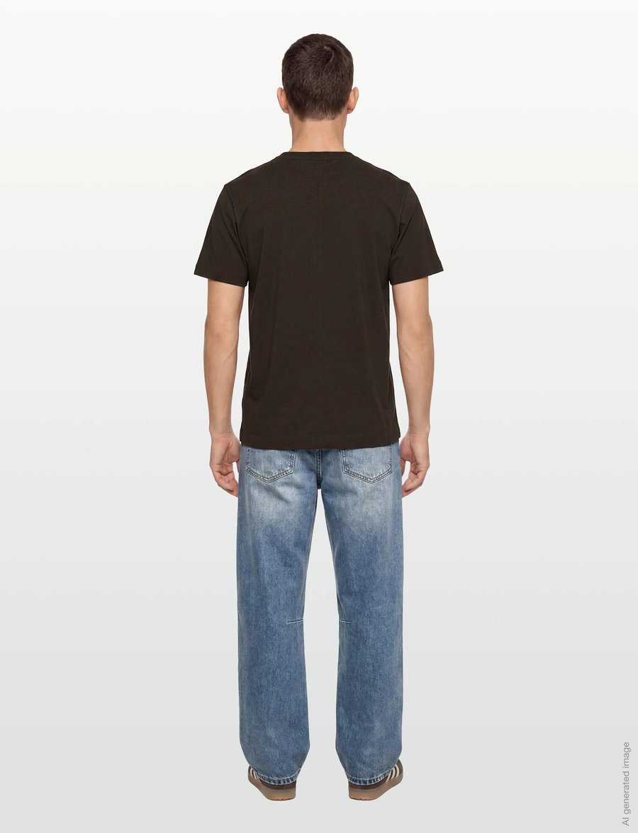 Calvin Klein - SS LINEN BLEND CREWNK TEE - kurzärmelig - dark coffee - 4