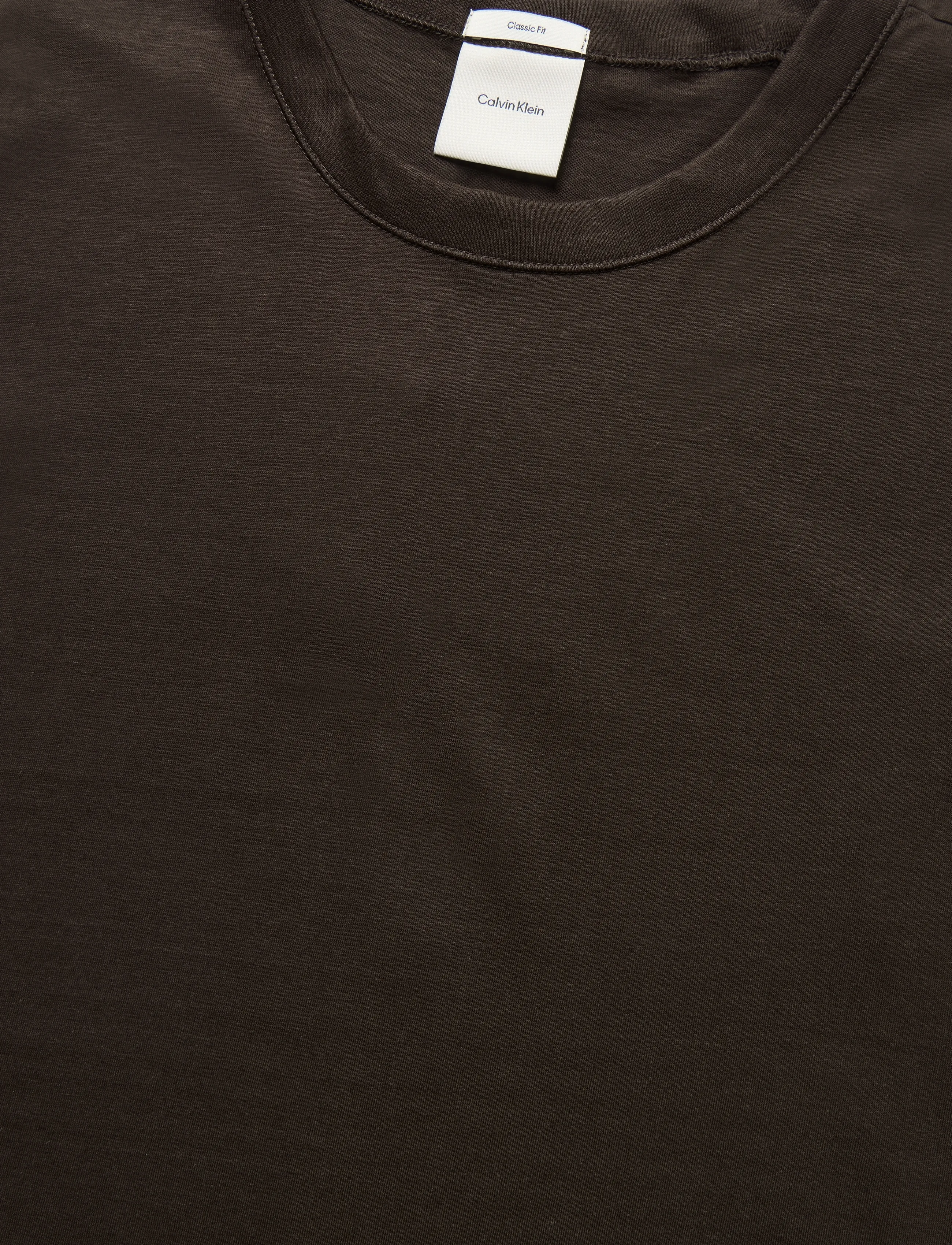 Calvin Klein - SS LINEN BLEND CREWNK TEE - kurzärmelig - dark coffee - 5