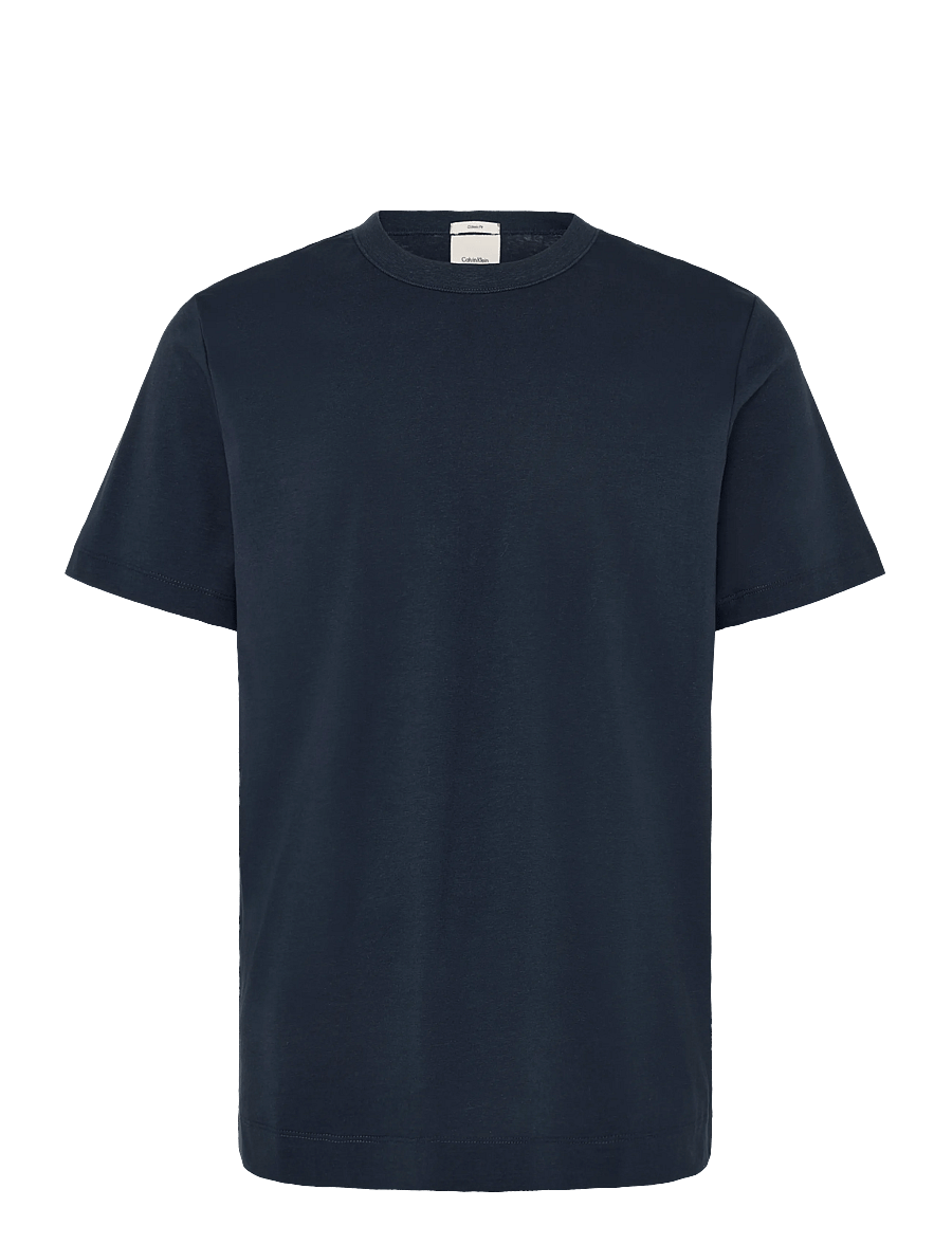 Calvin Klein - SS LINEN BLEND CREWNK TEE - kortærmede t-shirts - dark sapphire - 1