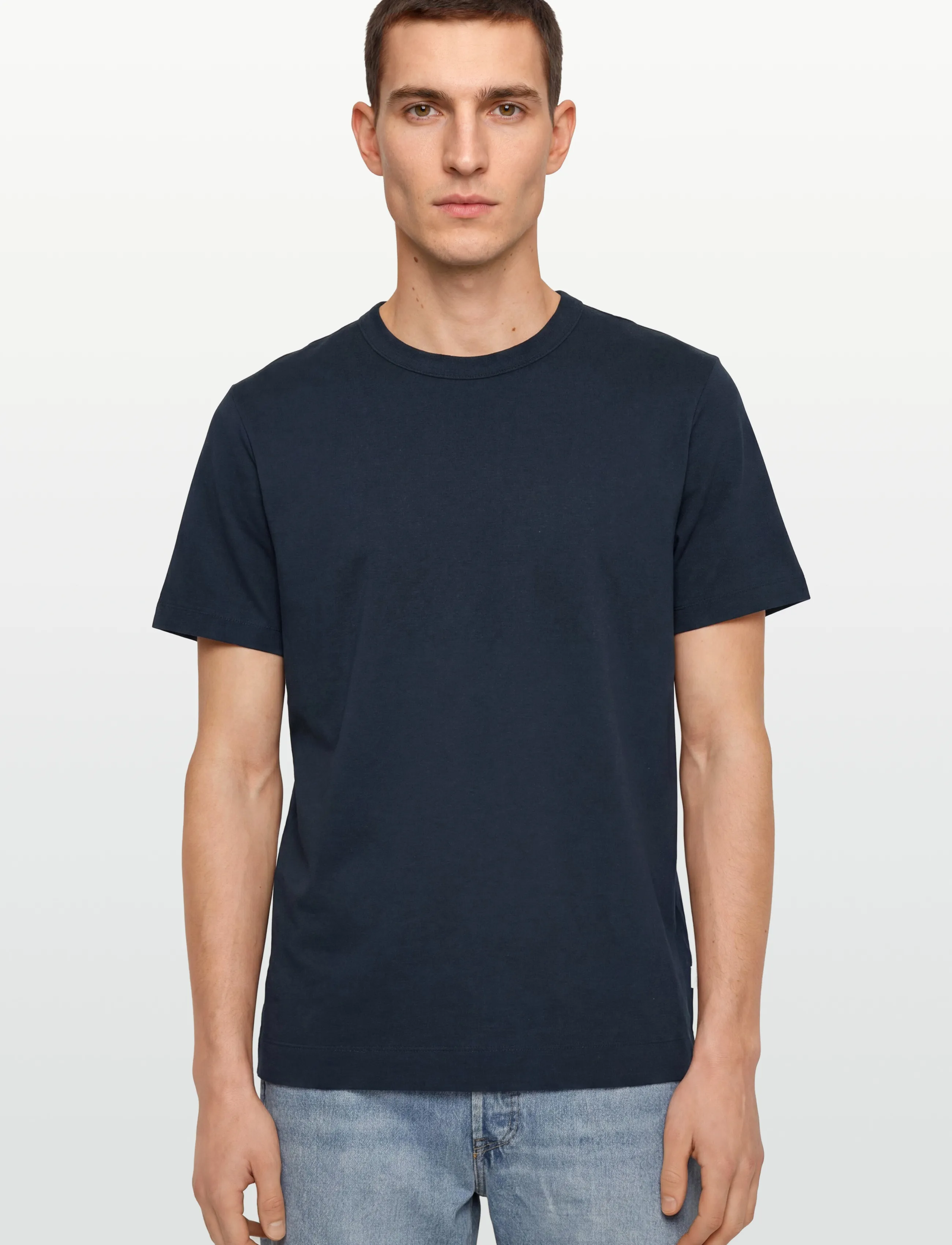 Calvin Klein - SS LINEN BLEND CREWNK TEE - dark sapphire - 3
