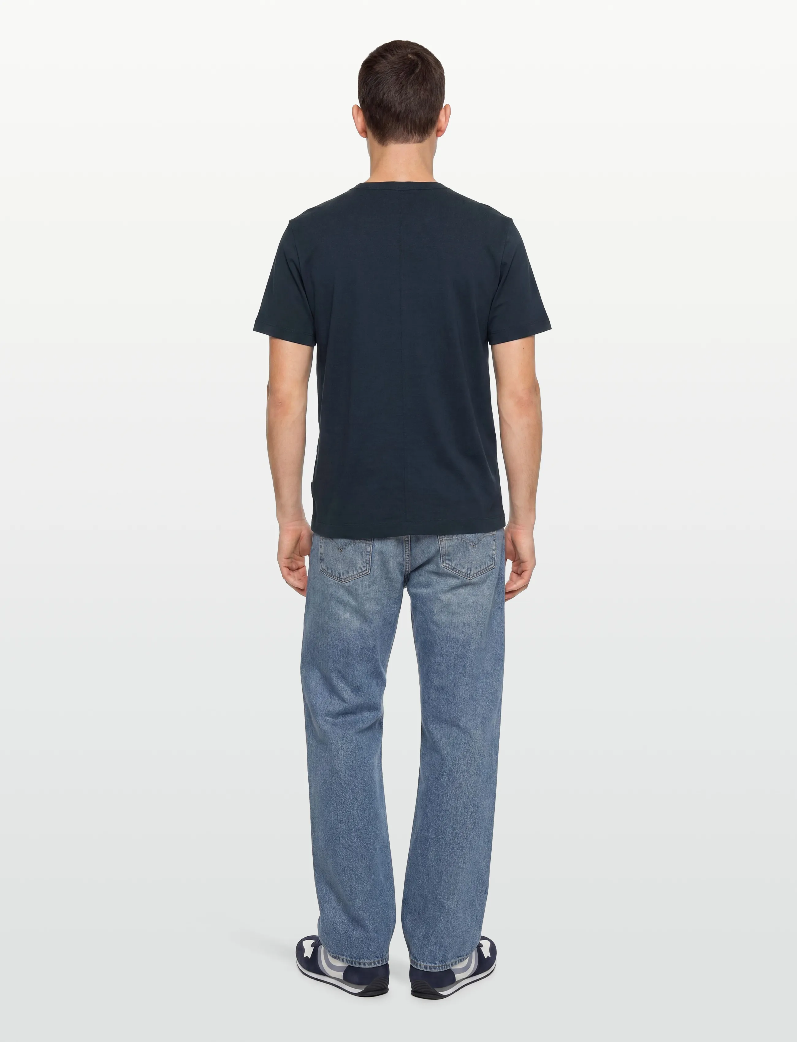 Calvin Klein - SS LINEN BLEND CREWNK TEE - dark sapphire - 4