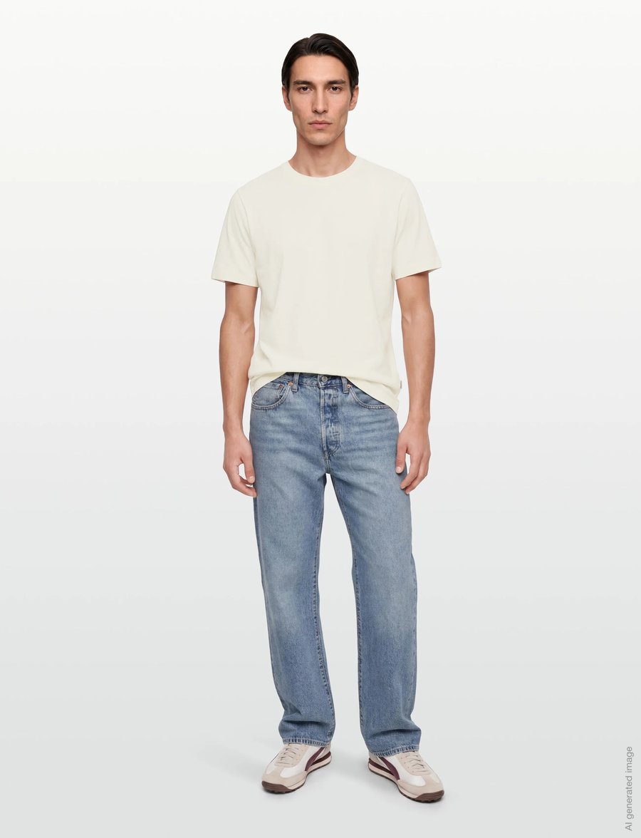 Calvin Klein - SS LINEN BLEND CREWNK TEE - kurzärmelig - tofu - 0