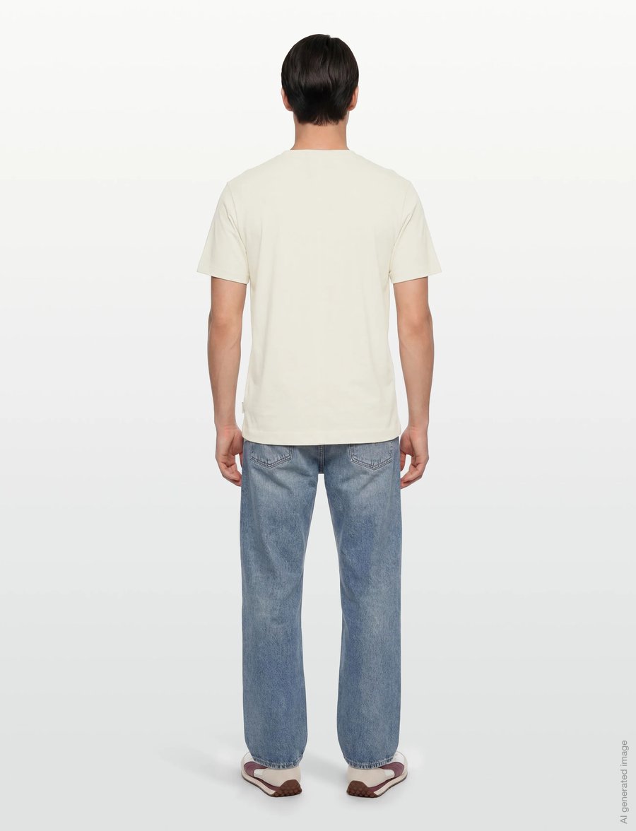 Calvin Klein - SS LINEN BLEND CREWNK TEE - kurzärmelig - tofu - 4