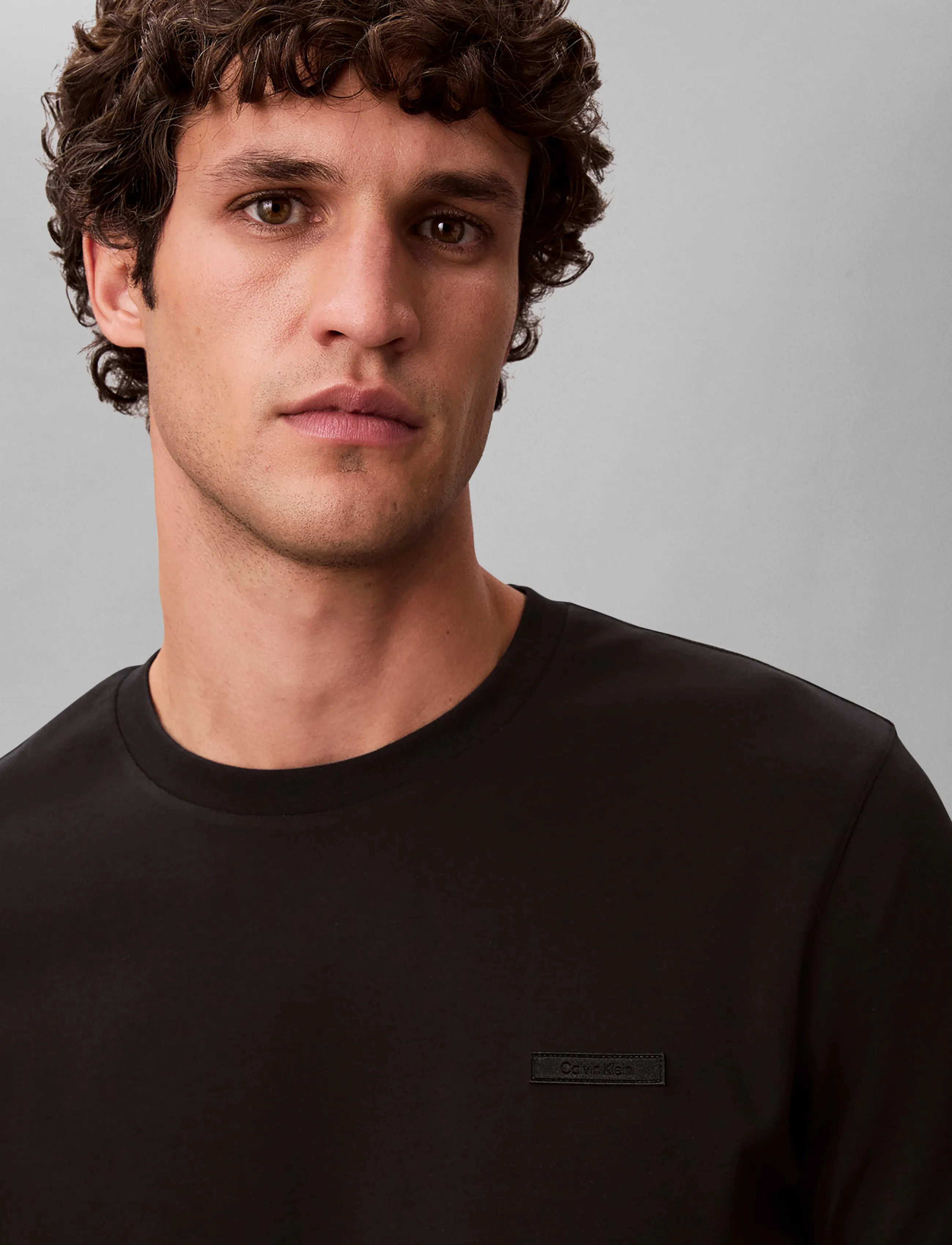 Calvin Klein - SS SLIM SUPIMA LOGO PATCH TEE - black - 4