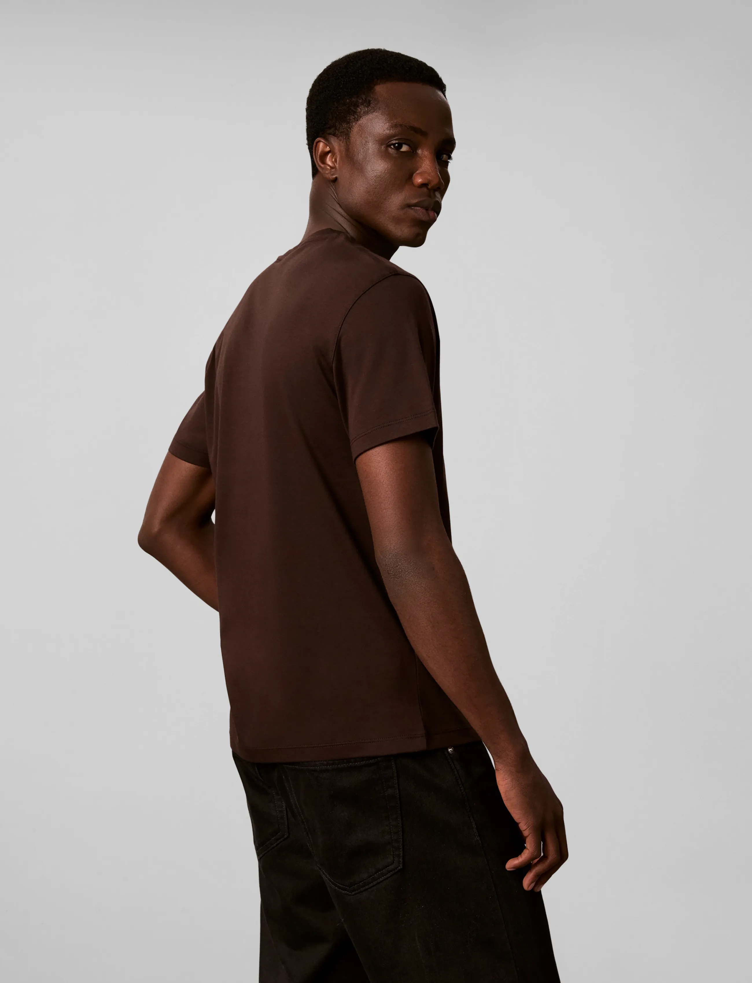 Calvin Klein - SS SLIM SUPIMA LOGO PATCH TEE - lühikeste varrukatega t-särgid - black coffee - 5