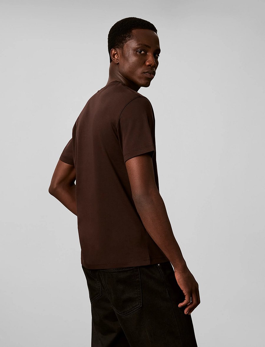 Calvin Klein - SS SLIM SUPIMA LOGO PATCH TEE - lühikeste varrukatega t-särgid - black coffee - 5