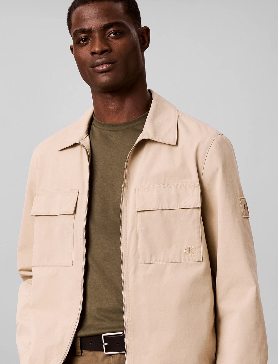 Calvin Klein - SS SLIM SUPIMA LOGO PATCH TEE - kurzärmelige t-shirts - olive night - 5