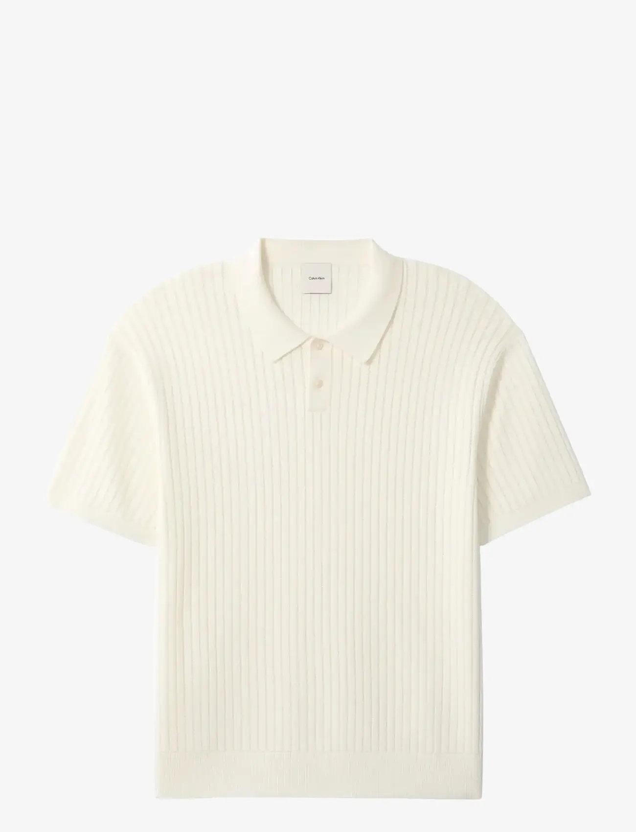 Calvin Klein - SS LIGHTWEIGHT PATTERN POLO SWTR - kortærmede poloer - tofu - 1