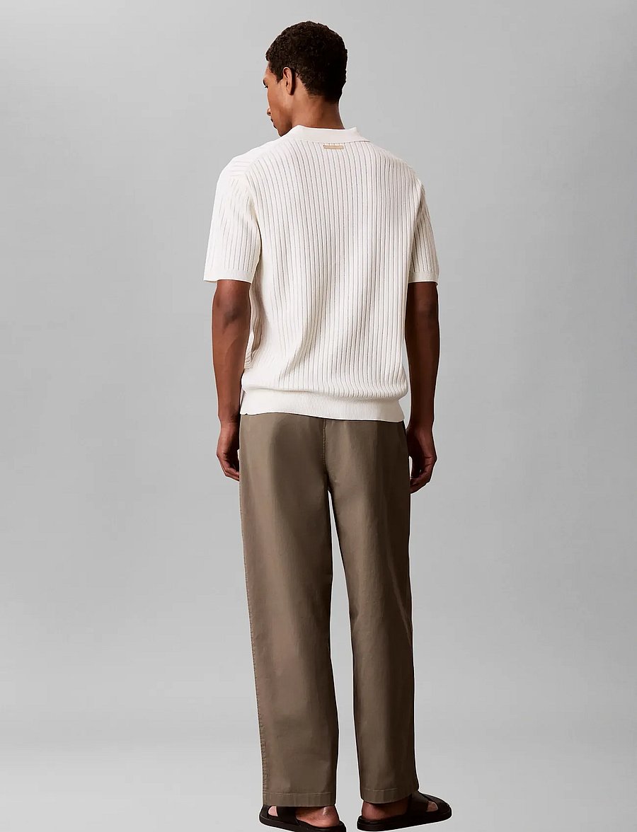 Calvin Klein - SS LIGHTWEIGHT PATTERN POLO SWTR - short-sleeved polos - tofu - 2