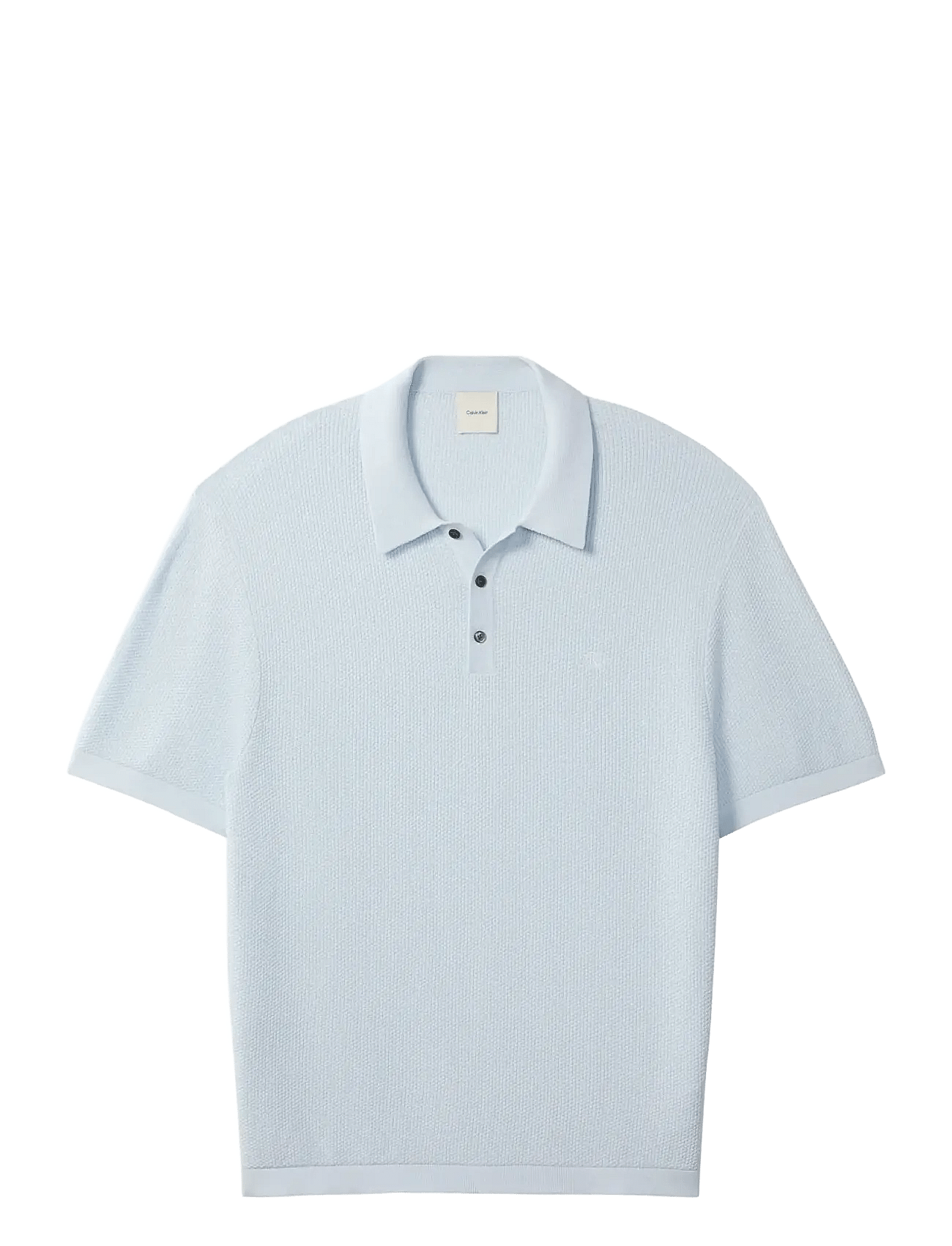 Calvin Klein | Ss Textured Cotton Polo Sweater | M