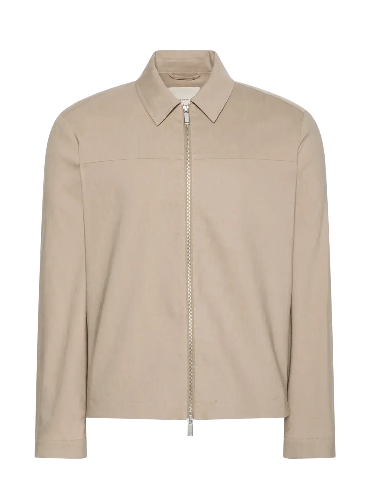 CALVIN KLEIN Ls Linen Lyocell Shirt Jkt Beige - M - Herren
