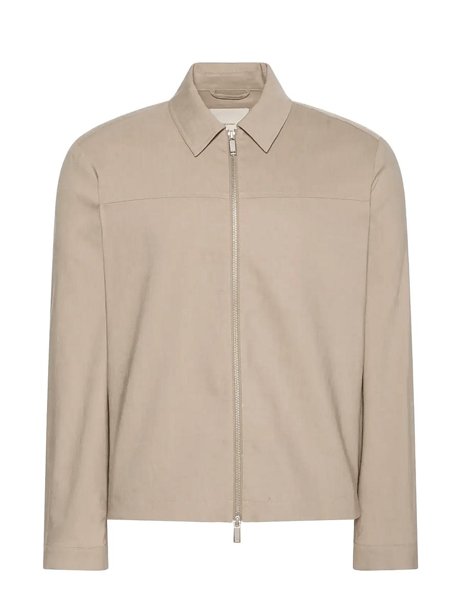 Calvin Klein - LS LINEN LYOCELL SHIRT JKT - shop efter anledning - roasted cashew - 1