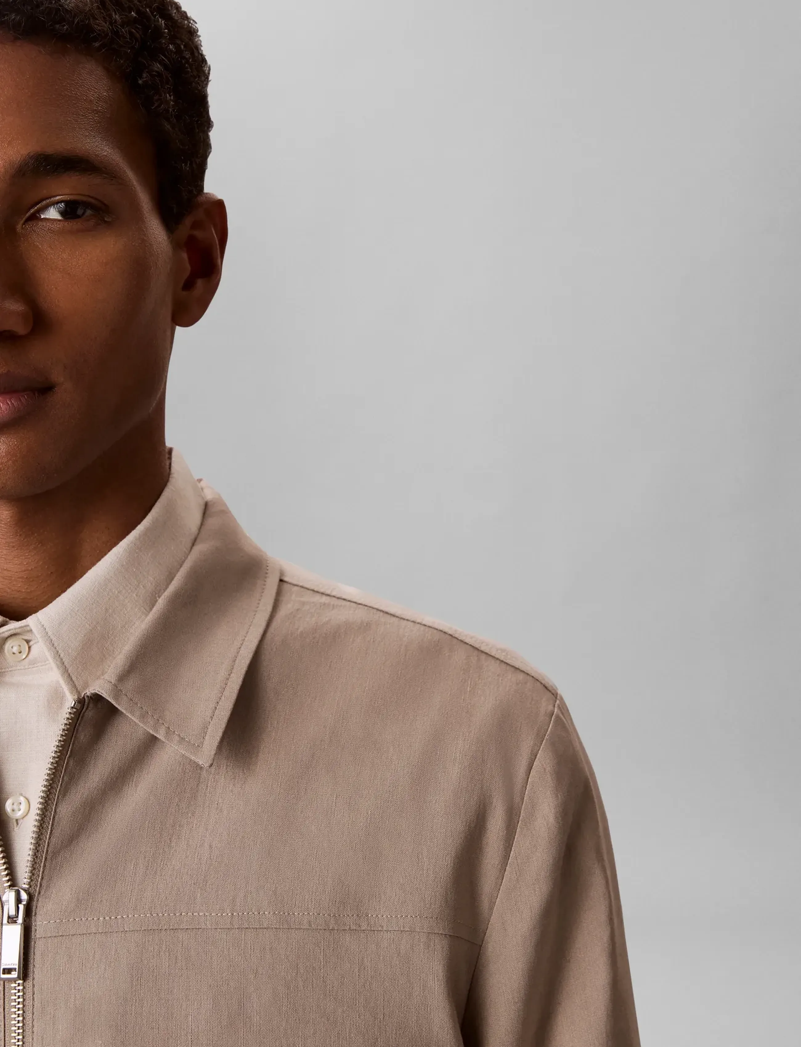 Calvin Klein - LS LINEN LYOCELL SHIRT JKT - shop efter anledning - roasted cashew - 3