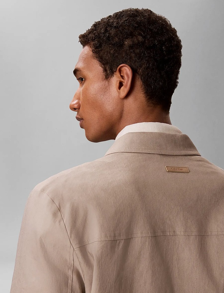 Calvin Klein - LS LINEN LYOCELL SHIRT JKT - shop efter anledning - roasted cashew - 4