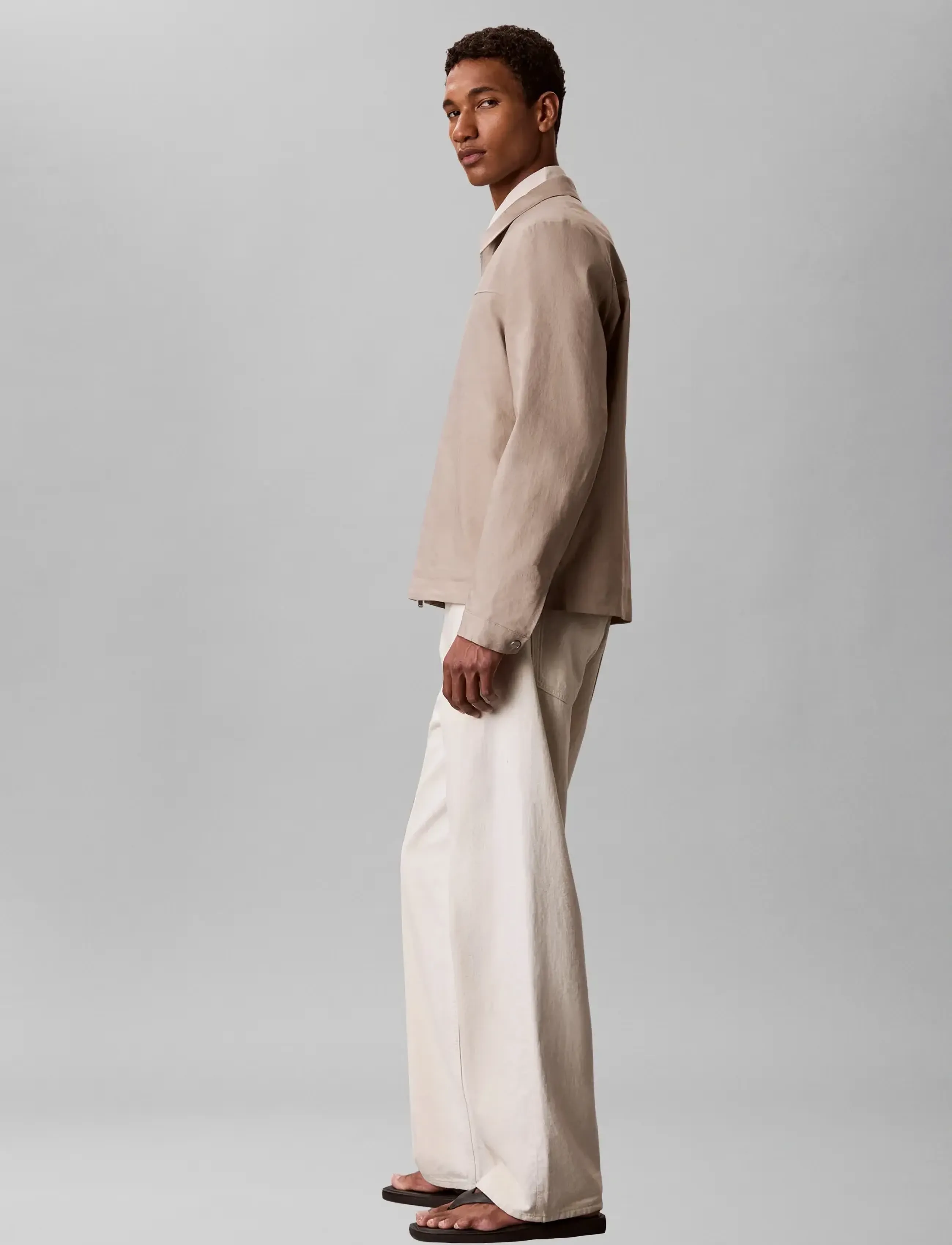 Calvin Klein - LS LINEN LYOCELL SHIRT JKT - shop efter anledning - roasted cashew - 5