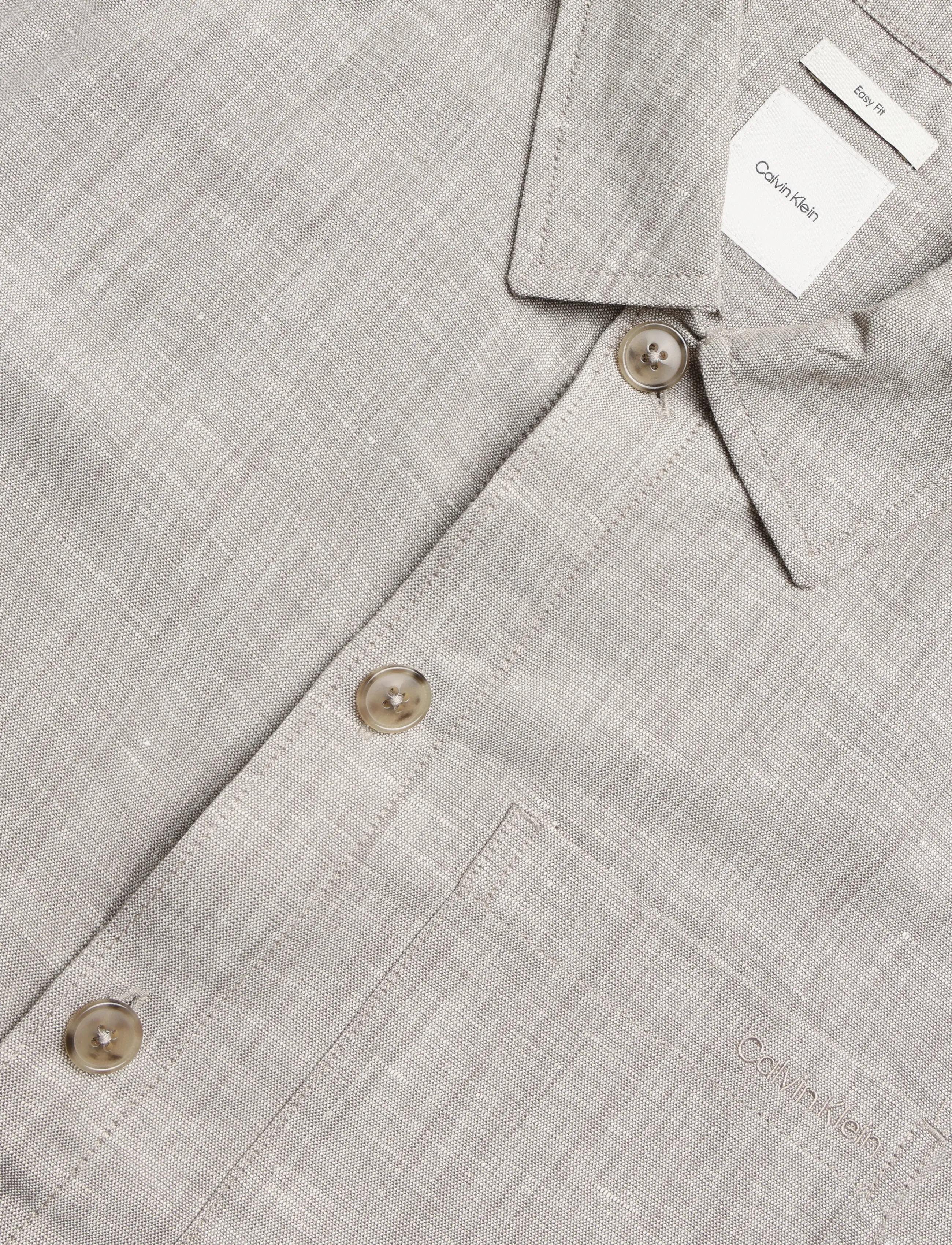 Calvin Klein - LS LINEN VISCOSE OVERSHIRT - roasted cashew - 2